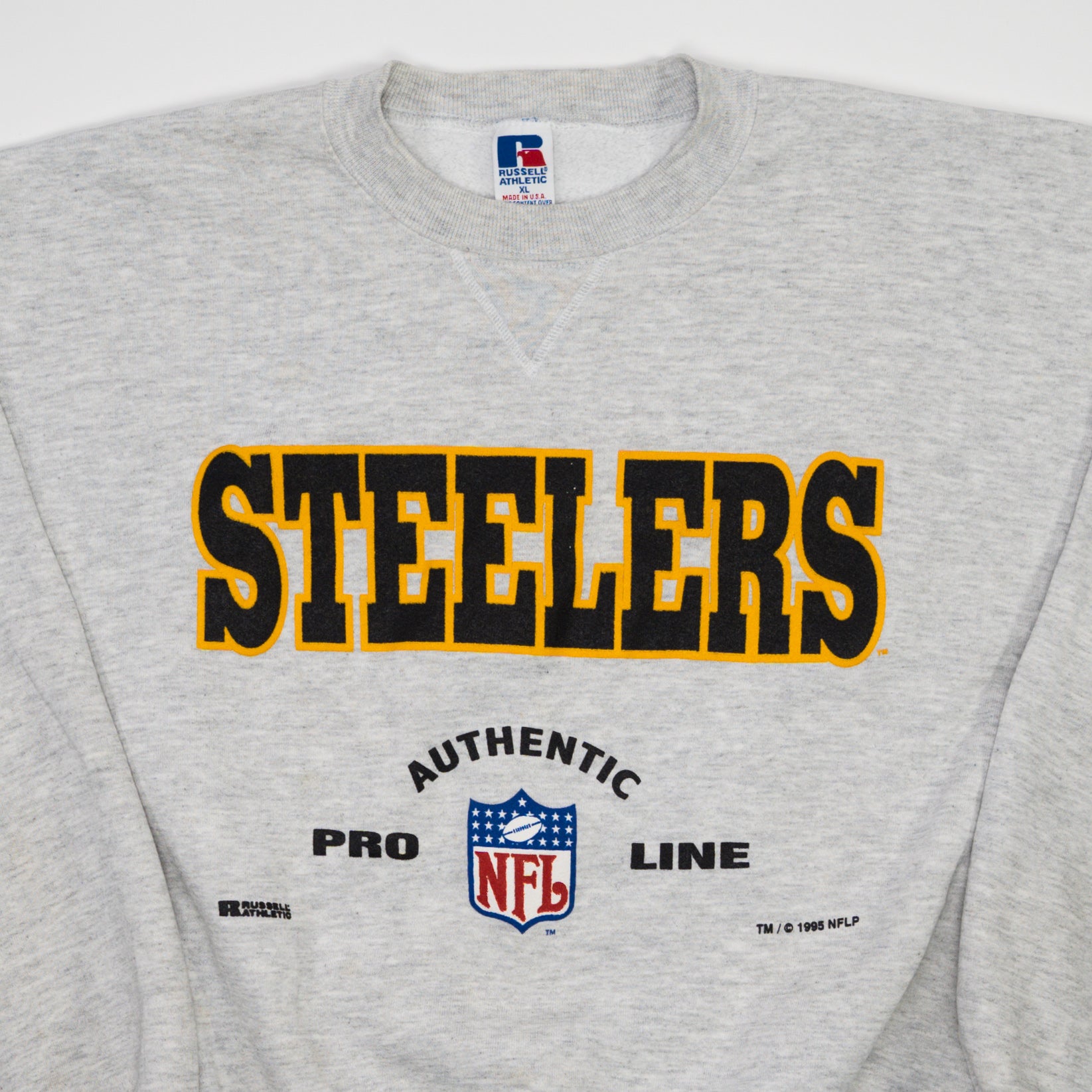 Vintage '95 Grey Steelers x Russell Athletics Crewneck (L/XL)