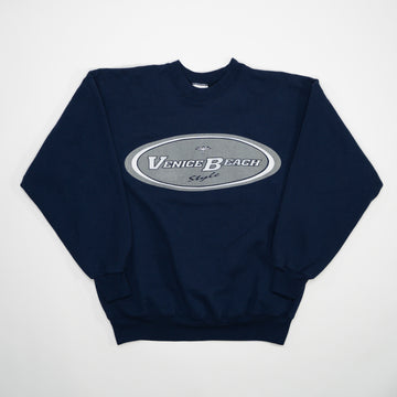 Vintage 90s Blue Venice Beach Crewneck (M) | Rebalance Vintage.