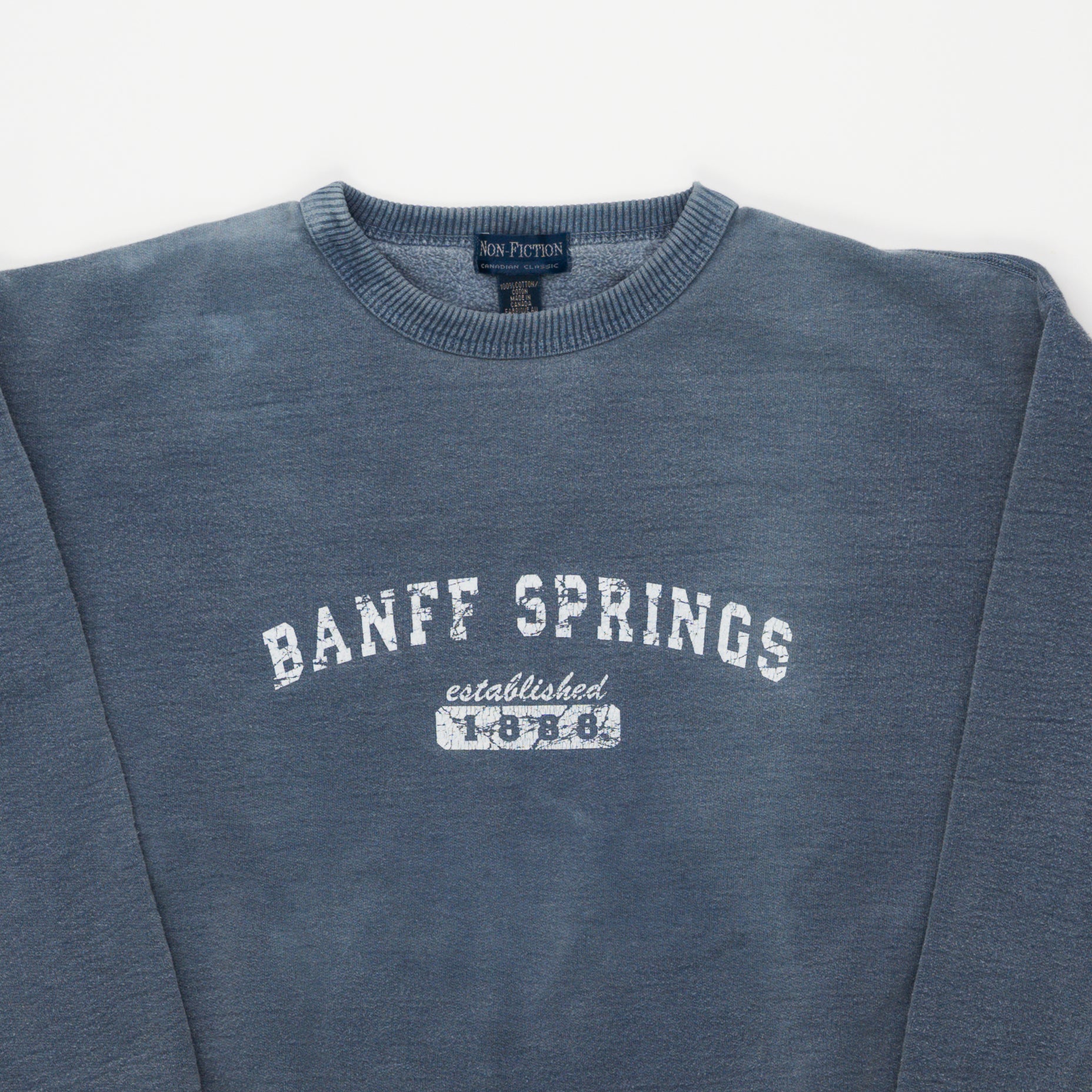 Vintage Washed Blue Banff Springs Crewneck (L) | Rebalance Vintage.