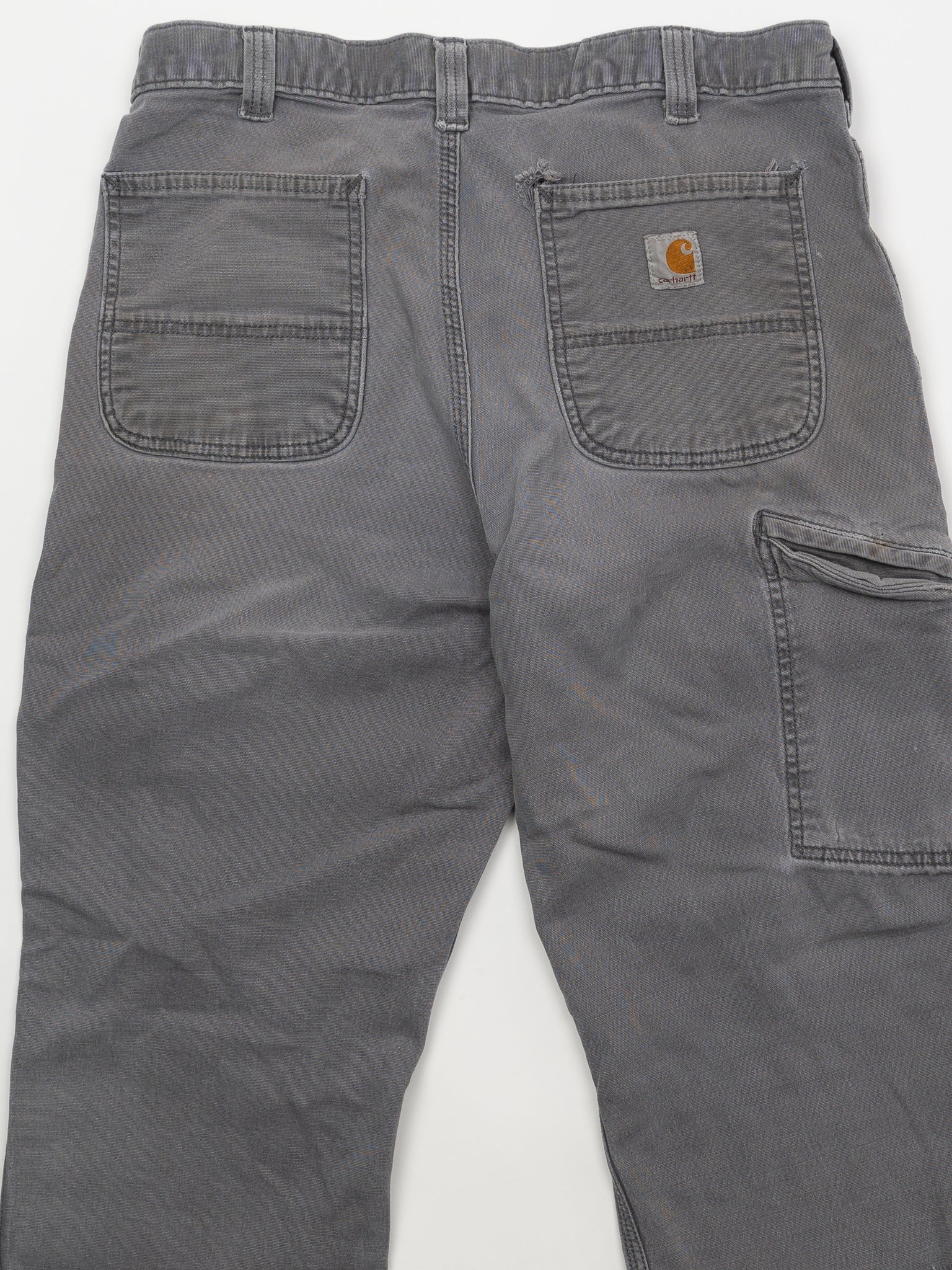 Vintage Rugged Grey Carhartt Cargo Pants (34 x 30)