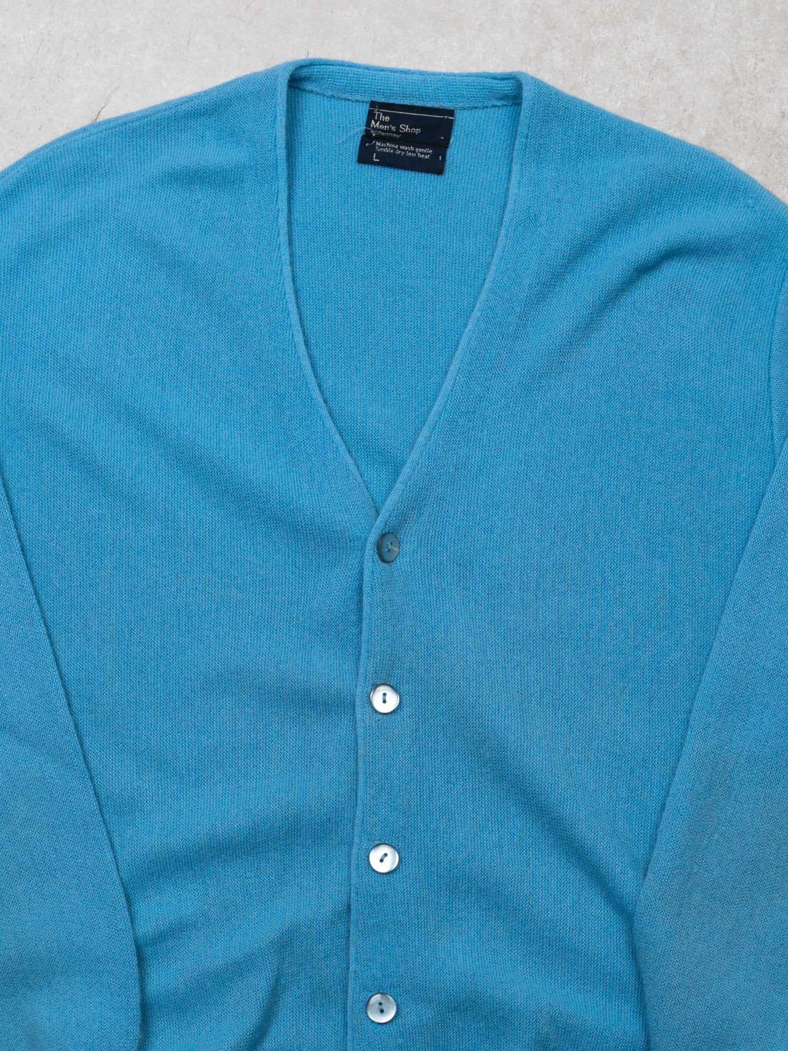 Vintage 80s Baby Blue JC Penny Cardigan (L)