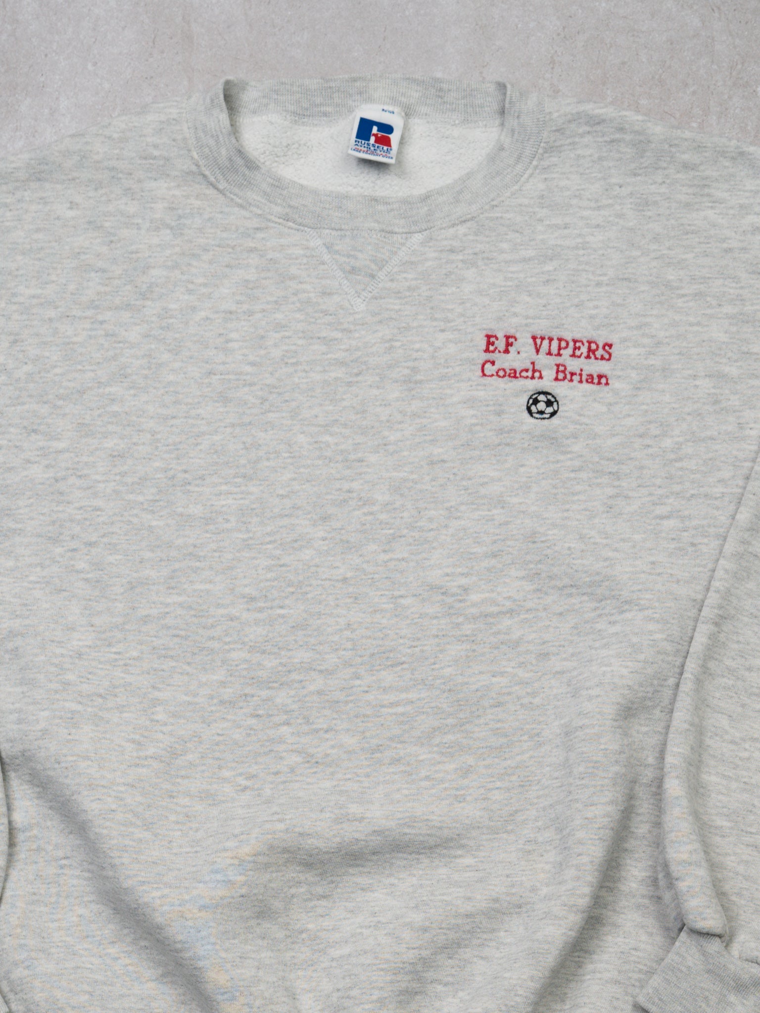 Vintage 90s Grey E.F. Vipers Coach Brian x Russell Crewneck (L)