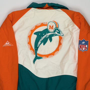 Vintage 90s Miami Dolphins Apex One NFL Bomber Jacket (L/XL) | Rebalance Vintage.