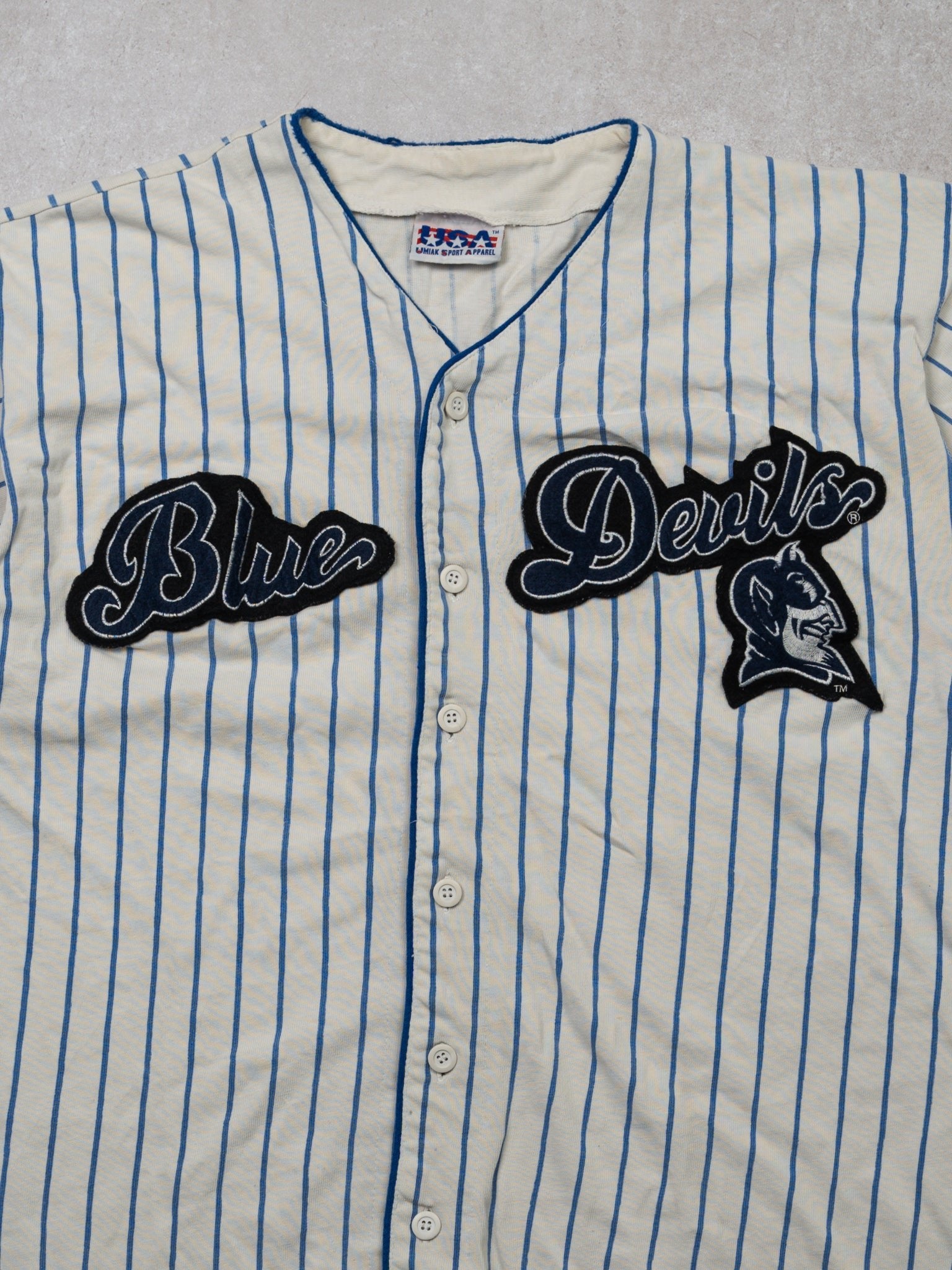 Vintage 90s Duke University Blue Devils Baseball Button Up (M)