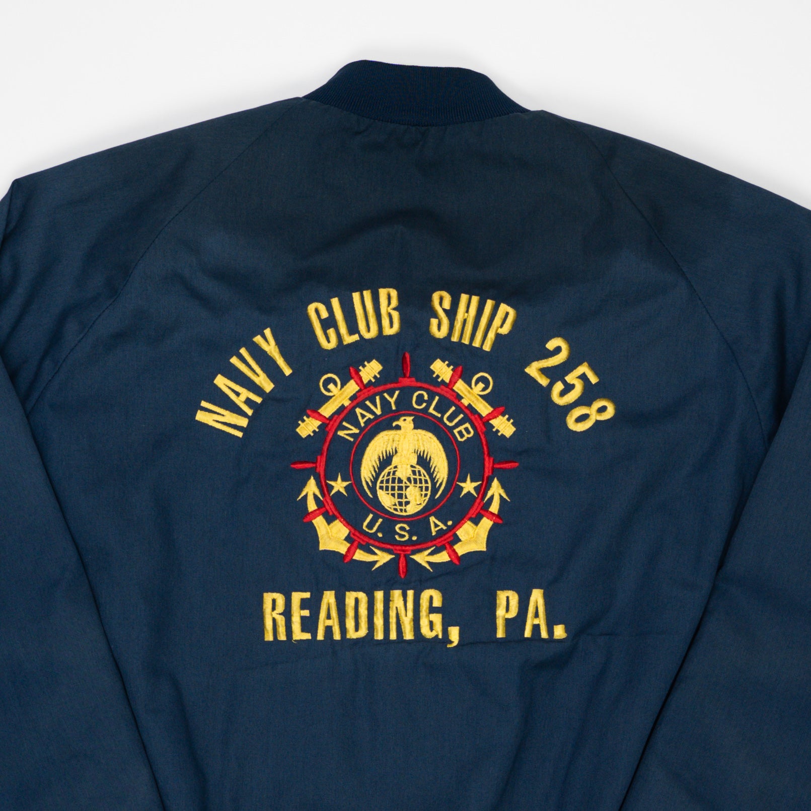 Vintage 90s Navy Club Ship 258 Bomber Jacket (XL) | Rebalance Vintage.