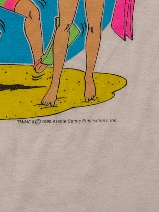 Vintage 90' Rare White Tropical Archie Comics Graphic Tee (S)