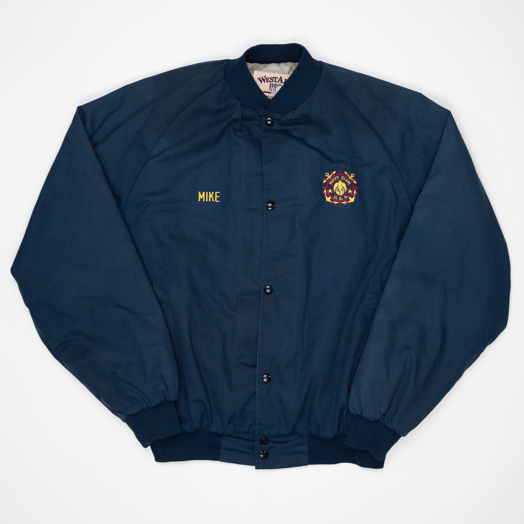 Vintage 90s Navy Club Ship 258 Bomber Jacket (XL) | Rebalance Vintage.