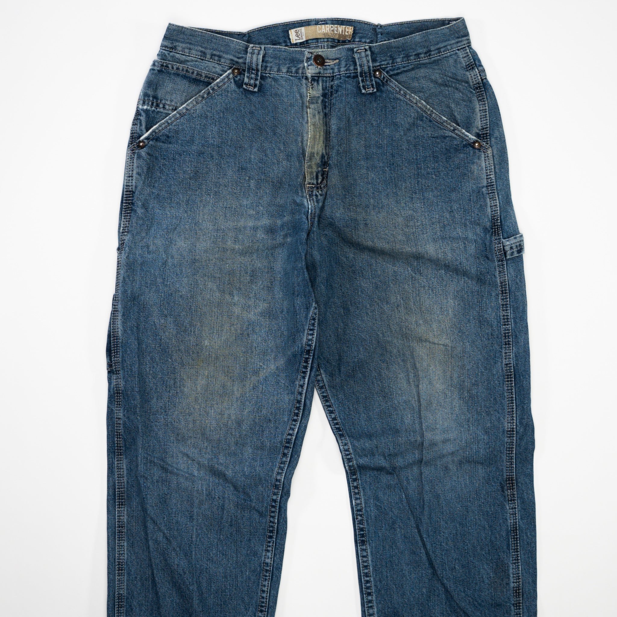 Vintage Washed Blue Lee Dungaree Jeans (32 x 30)