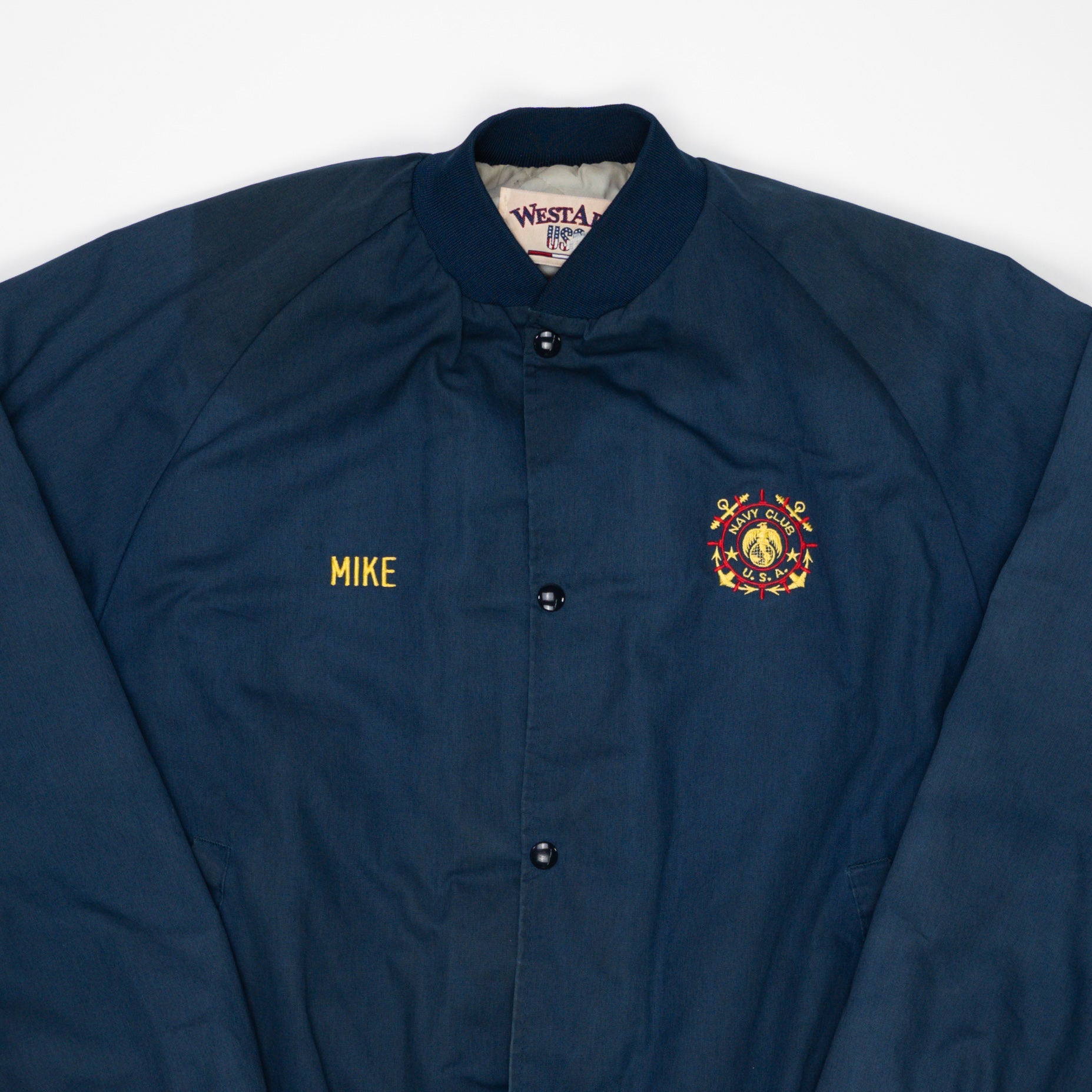 Vintage 90s Navy Club Ship 258 Bomber Jacket (XL) | Rebalance Vintage.