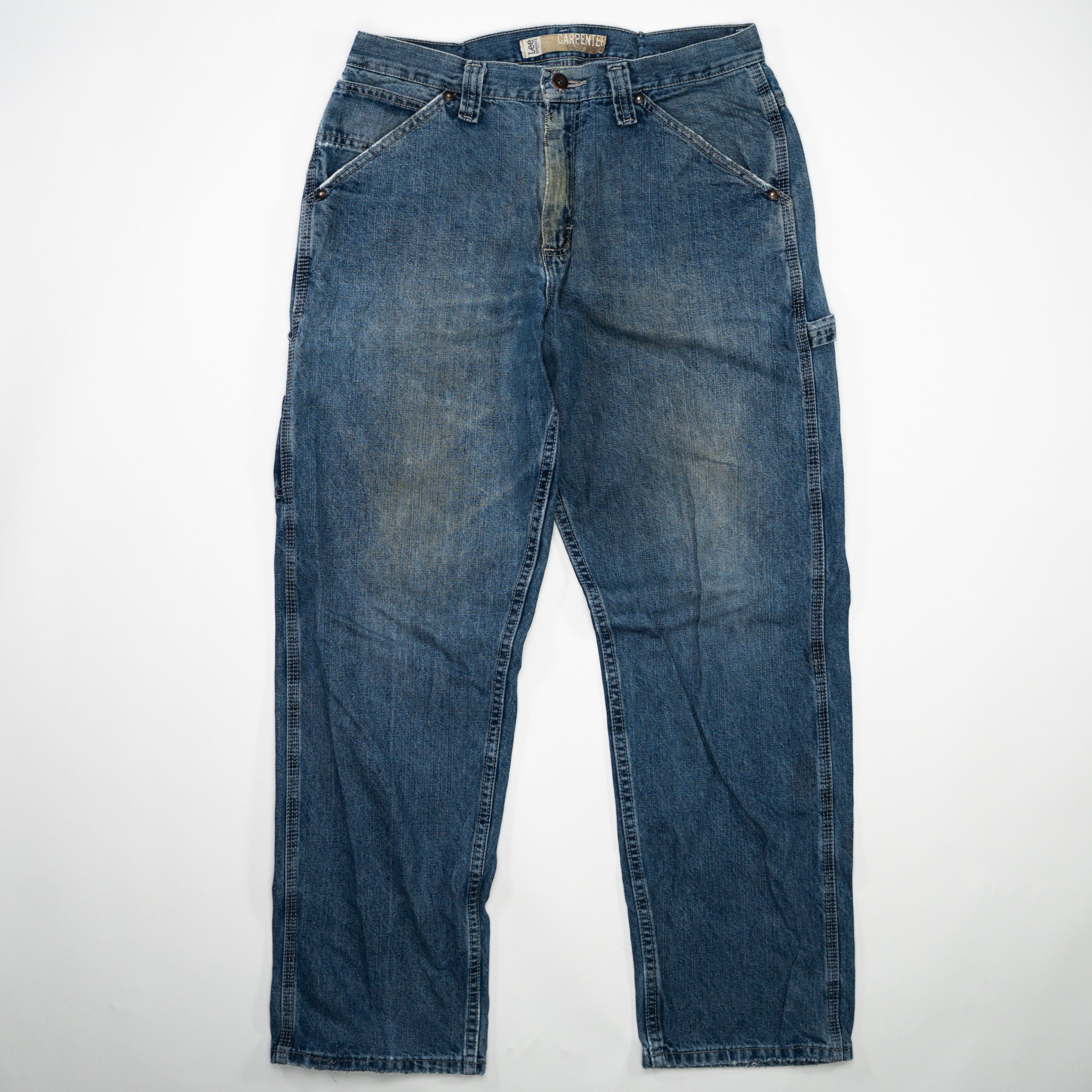 Vintage Washed Blue Lee Dungaree Jeans (32 x 30)