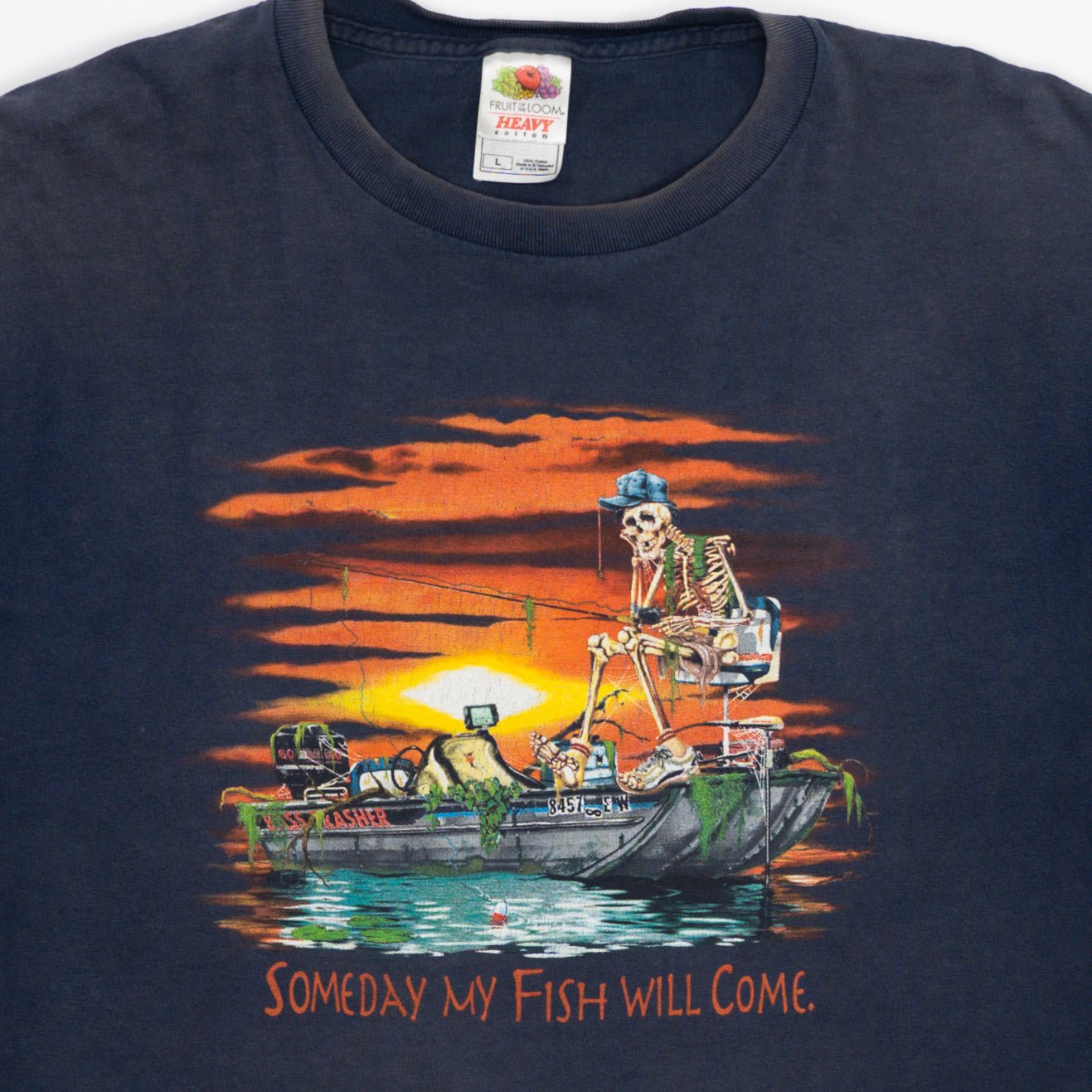 Vintage Blue Some Day My Fish Will Come Tee (M)