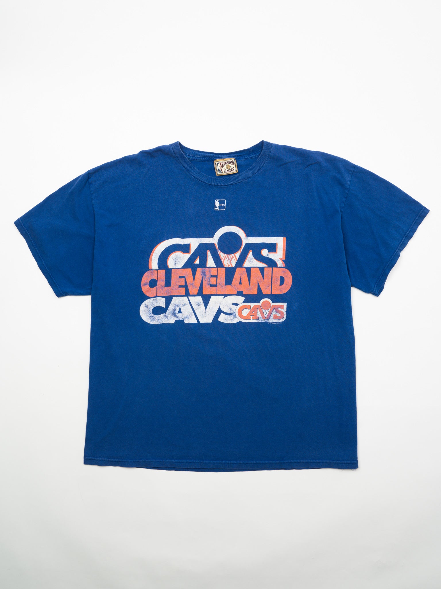Vintage 90s Blue Cleveland Cavs Basketball Boxy Tee (L)