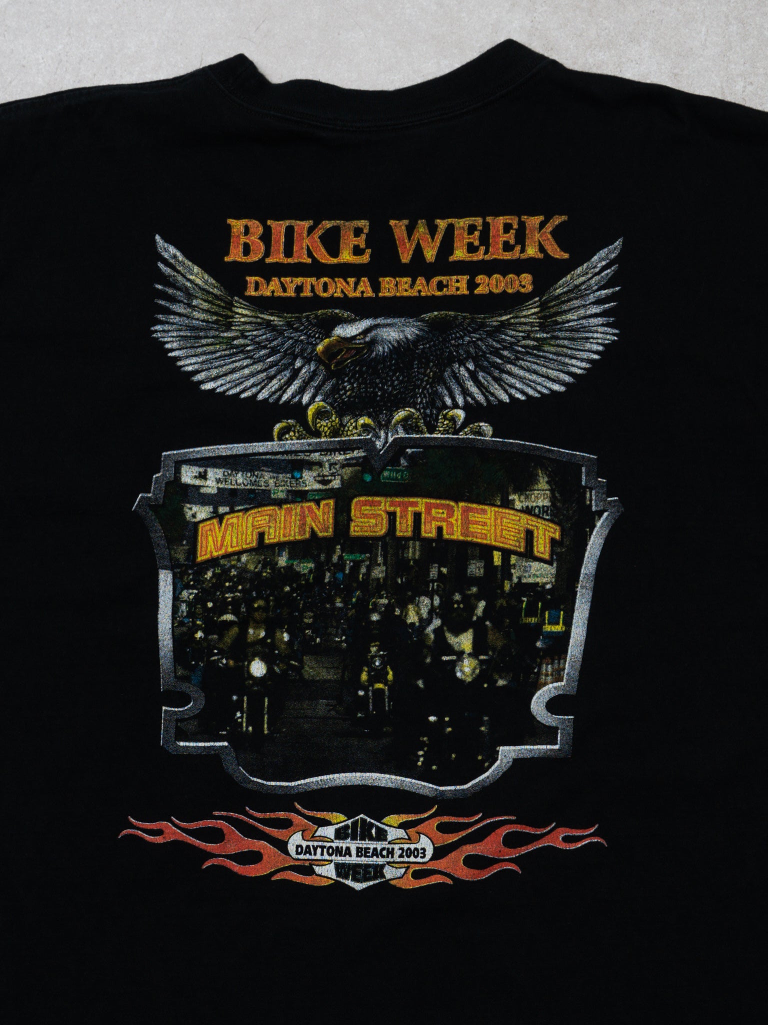 Vintage '03 Black Daytona Beach Bike Week Tee (L)