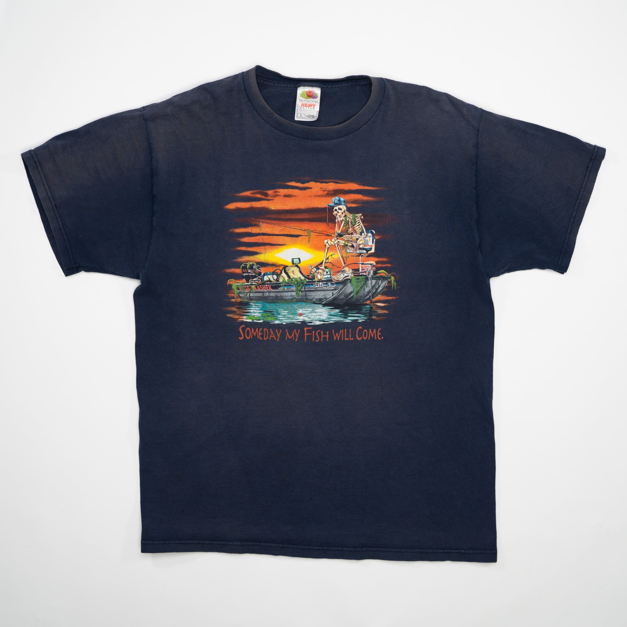 Vintage Blue Some Day My Fish Will Come Tee (M)