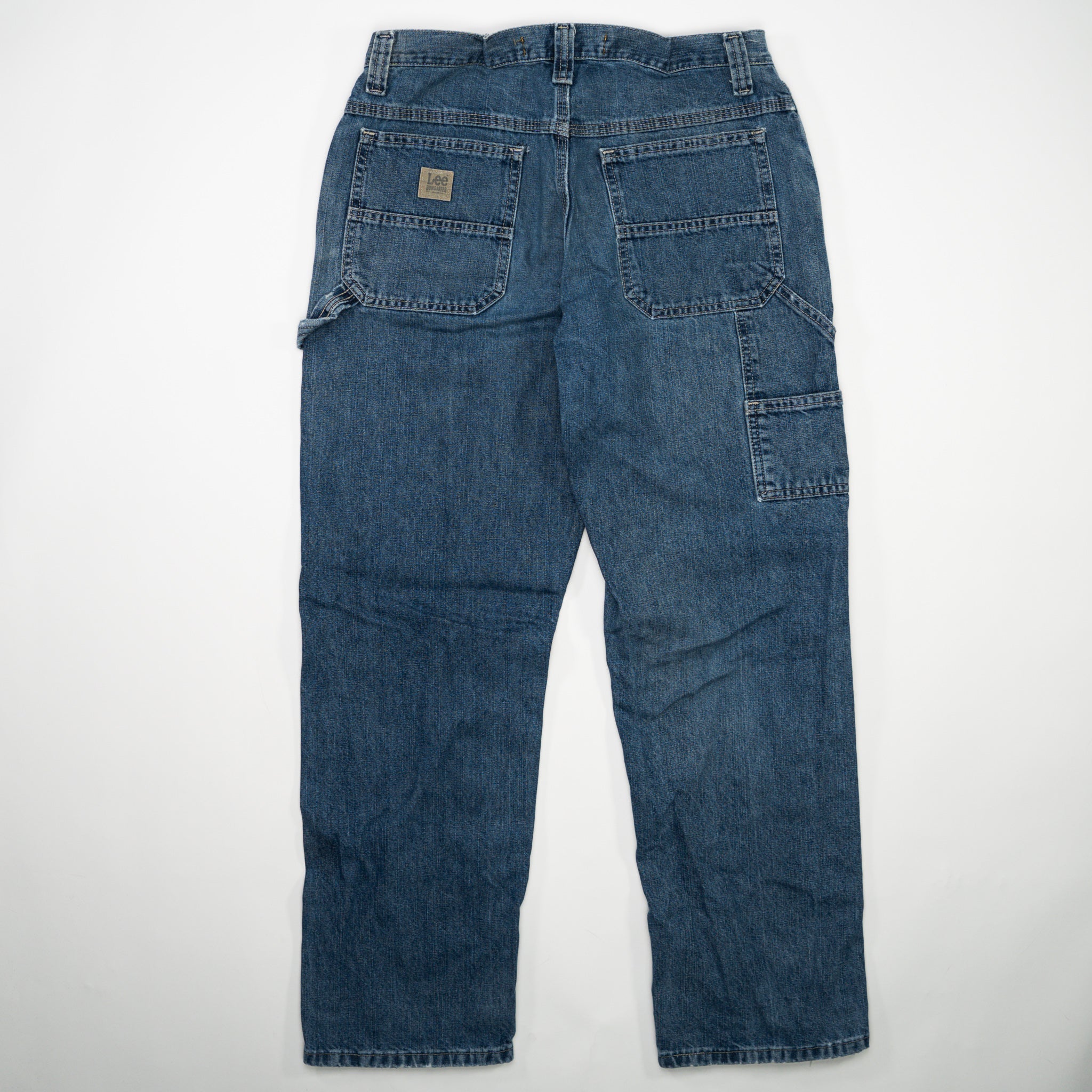 Vintage Washed Blue Lee Dungaree Jeans (32 x 30)
