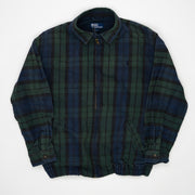 Vintage 90s Blue + Green Plaid Polo RL Jacket (L)