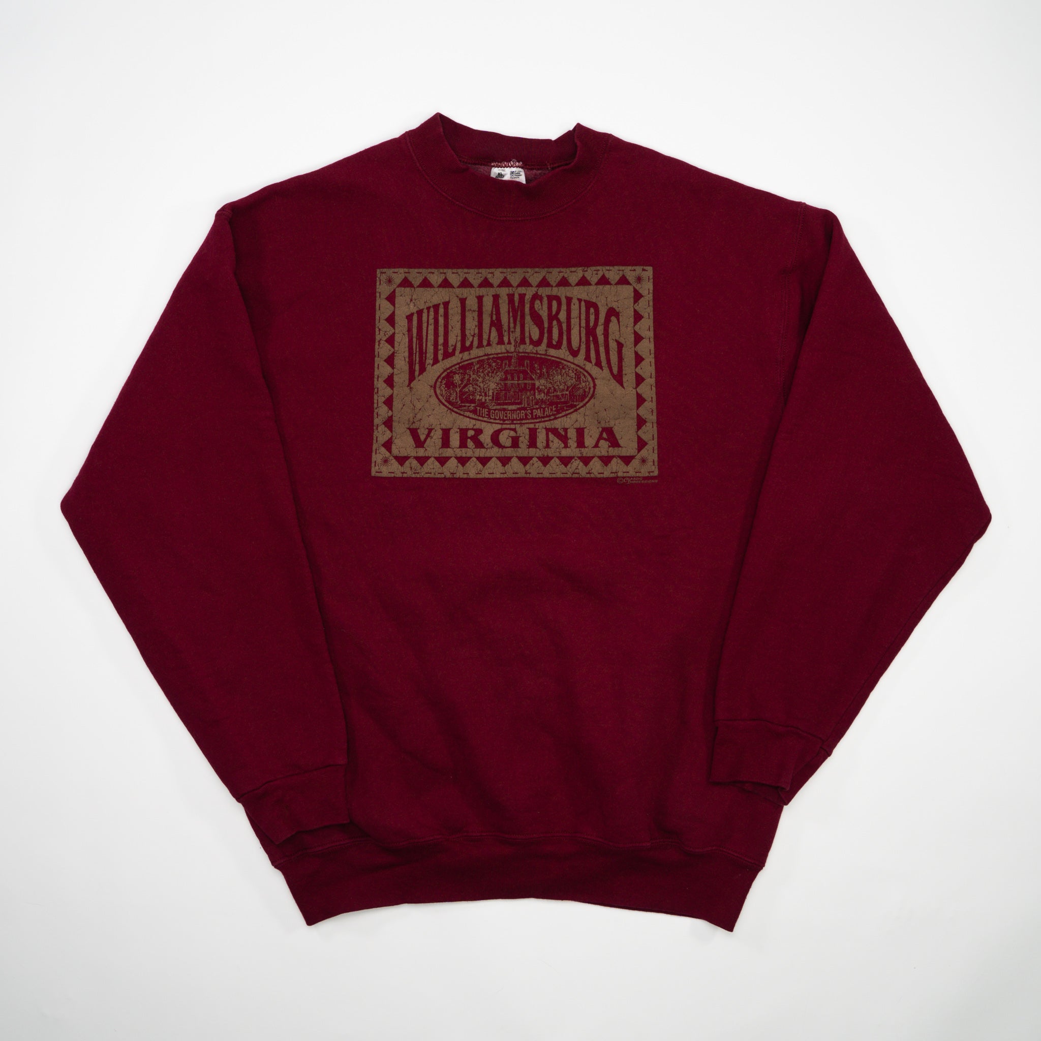 Vintage Maroon Williamsburg Virginia Crewneck (L)