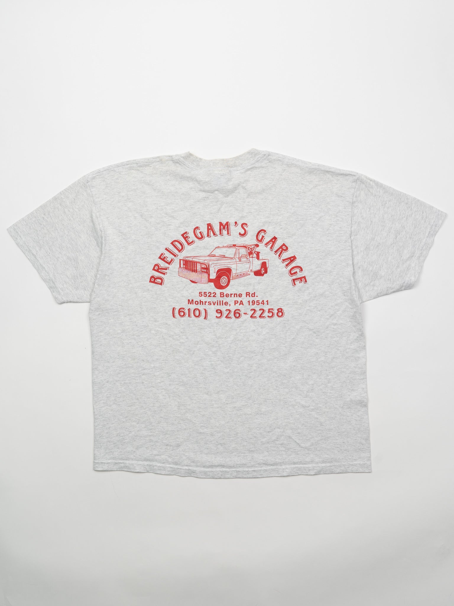 Vintage 90s Grey Breidegam's Garage Tee (L)