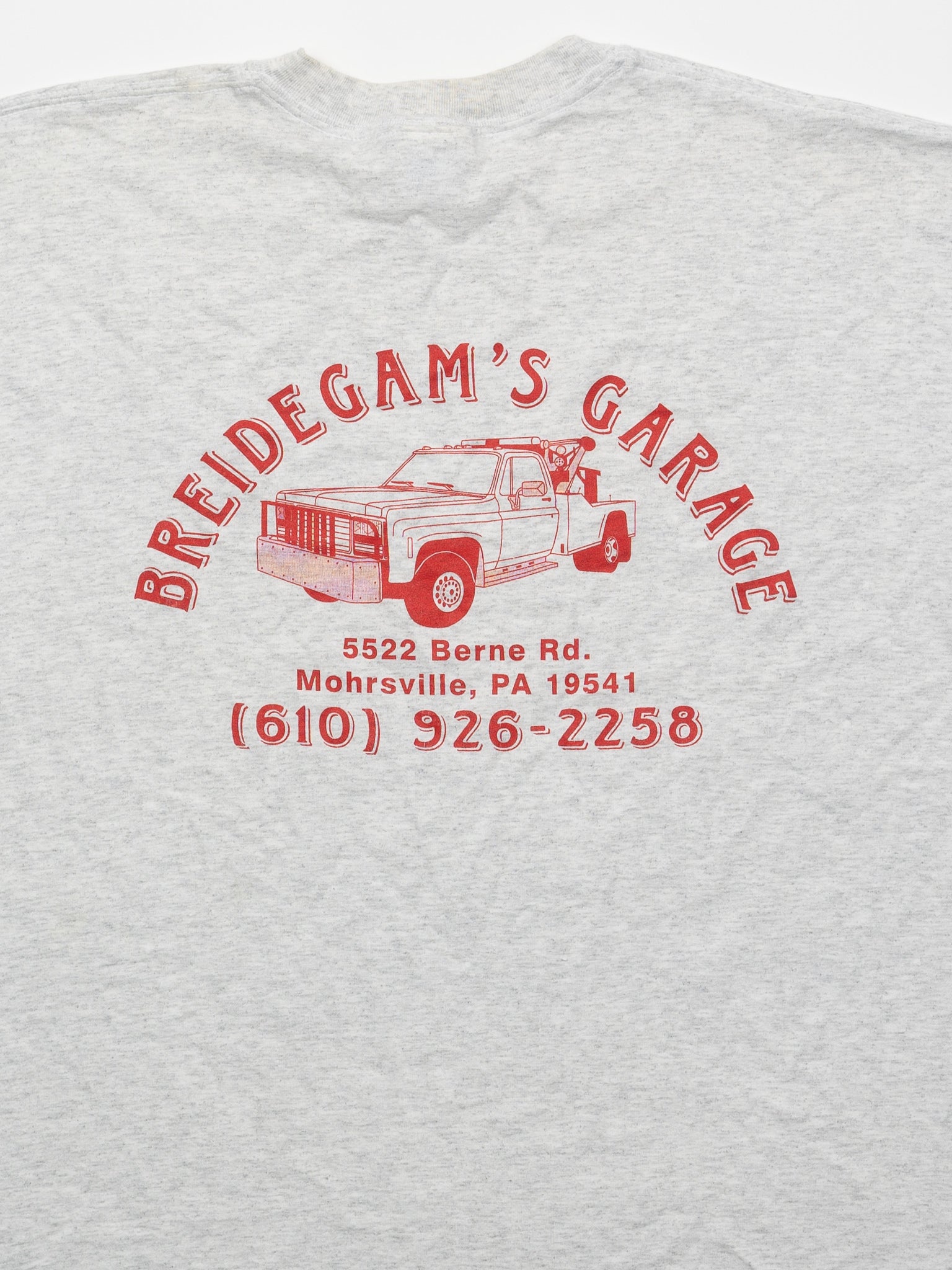 Vintage 90s Grey Breidegam's Garage Tee (L)