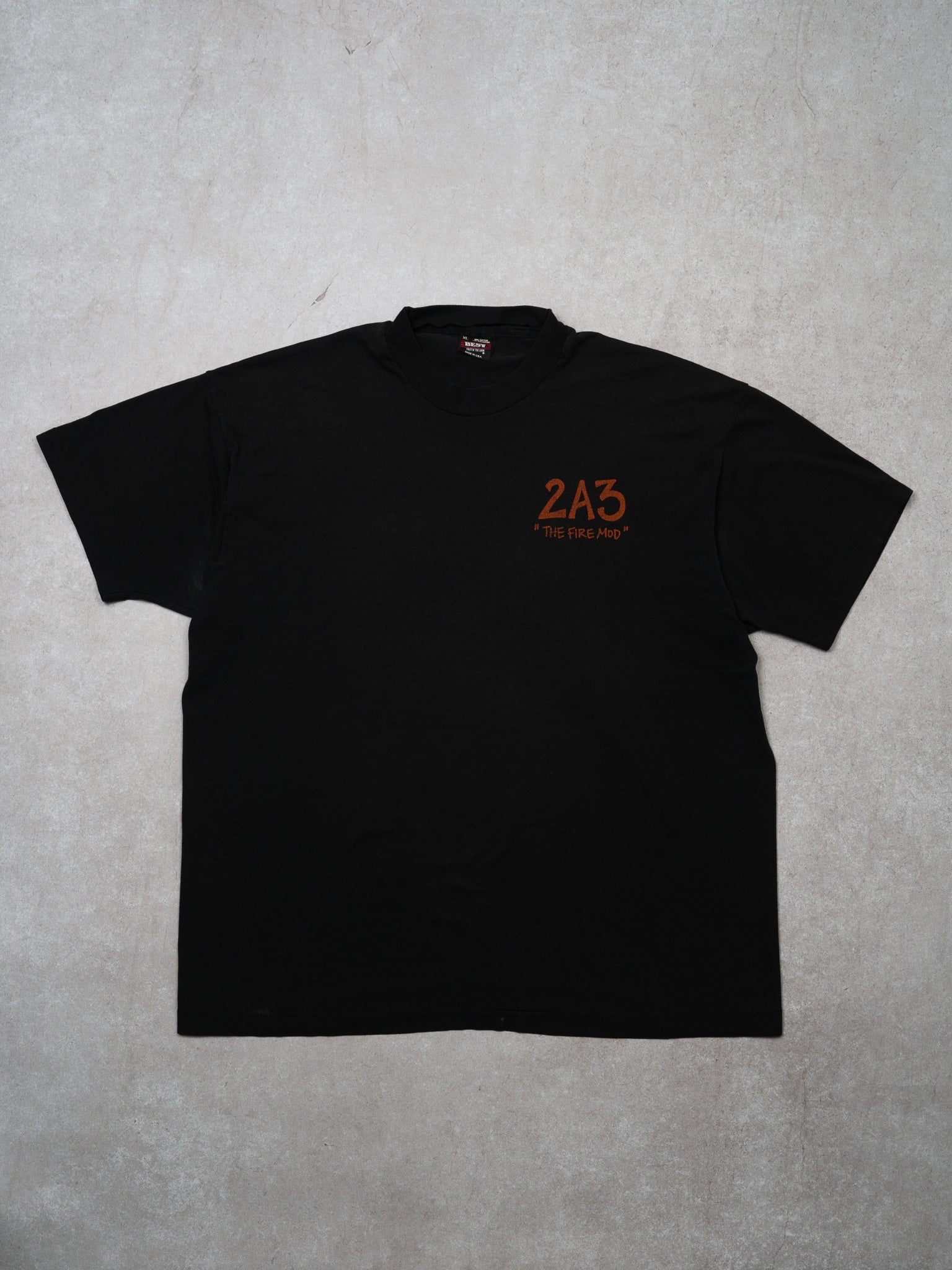 Vintage 90s Black 2A3 The Fire Mod Tee (L)
