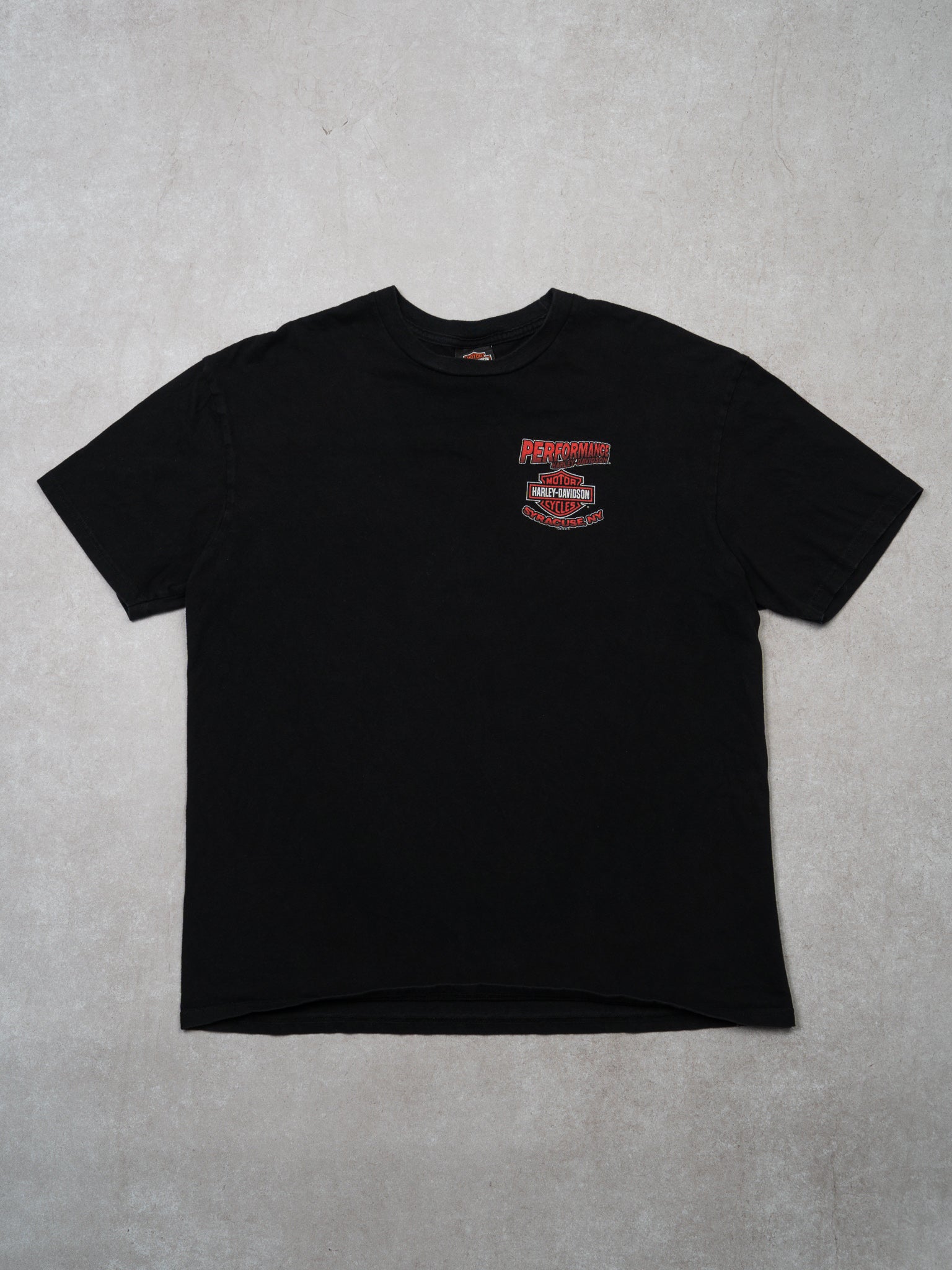 Vintage Black Harley Davidson Syracuse NY Tee (L)