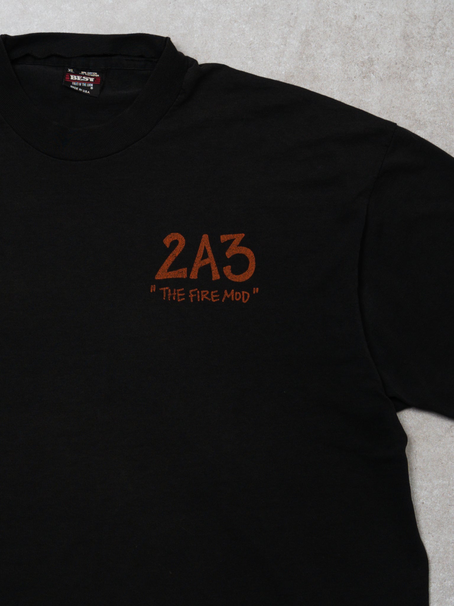 Vintage 90s Black 2A3 The Fire Mod Tee (L)