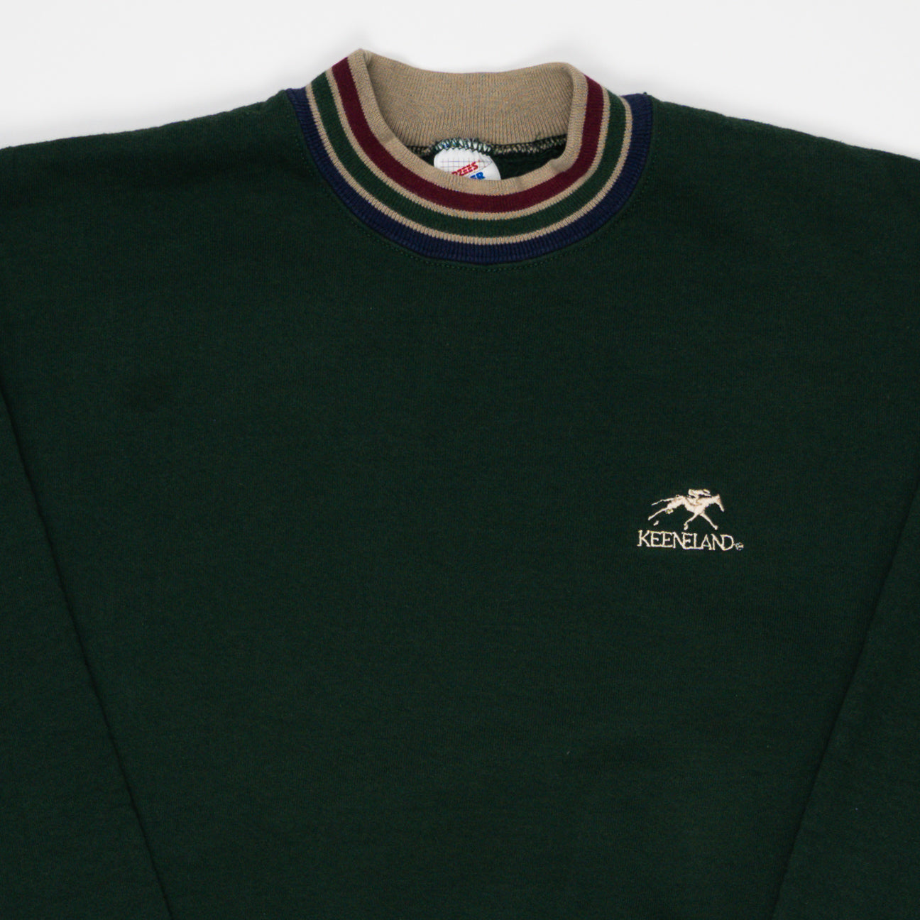 Vintage 90s Green Keeneland Crewneck (M) | Rebalance Vintage.