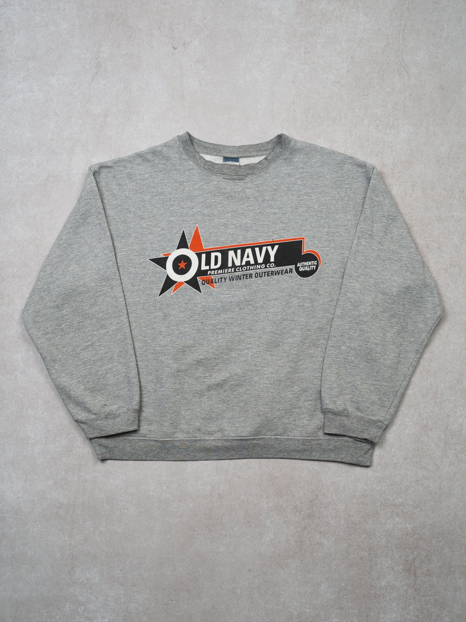 Vintage 90s Grey Old Navy Winter Graphic Crewneck (M/L)