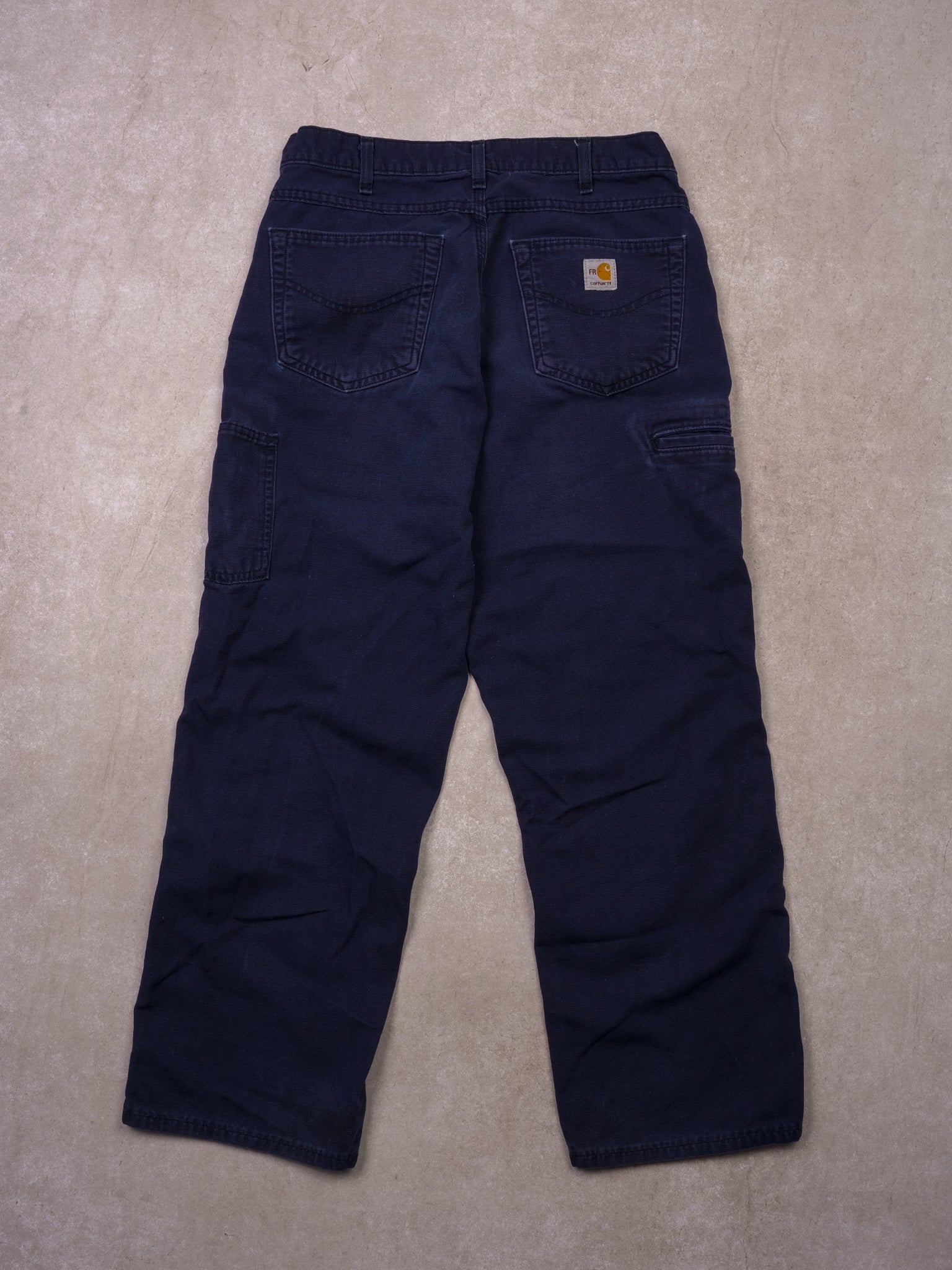 Vintage 90s Dark Blue Carhartt Carpenter Pants (32x30)