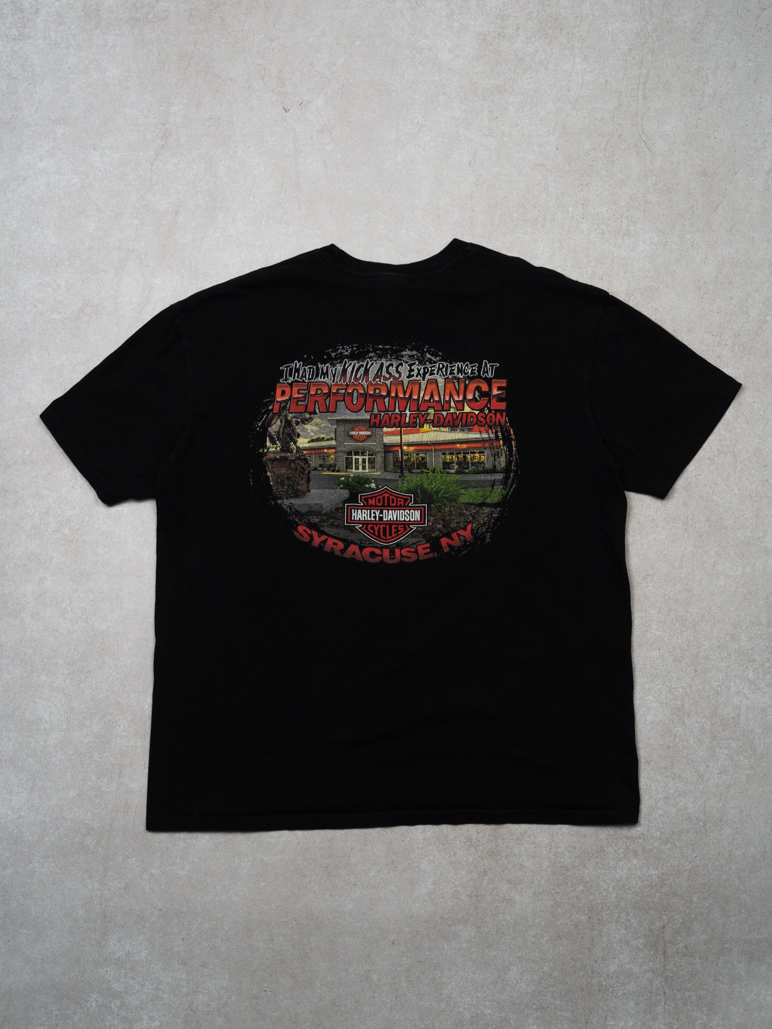 Vintage Black Harley Davidson Syracuse NY Tee (L)