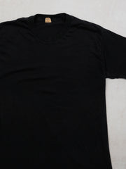 Vintage 90s Blank Black Single Stitch Tee (M)