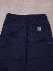 Vintage 90s Dark Blue Carhartt Carpenter Pants (32x30)