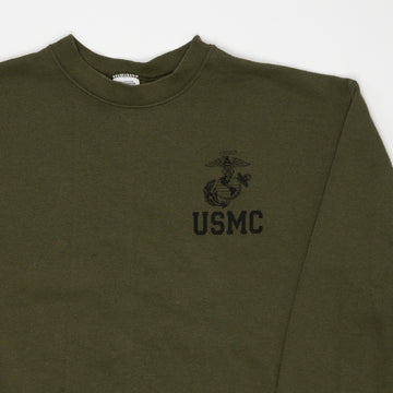 Vintage 80s Army Green USMC Crewneck (M) | Rebalance Vintage.