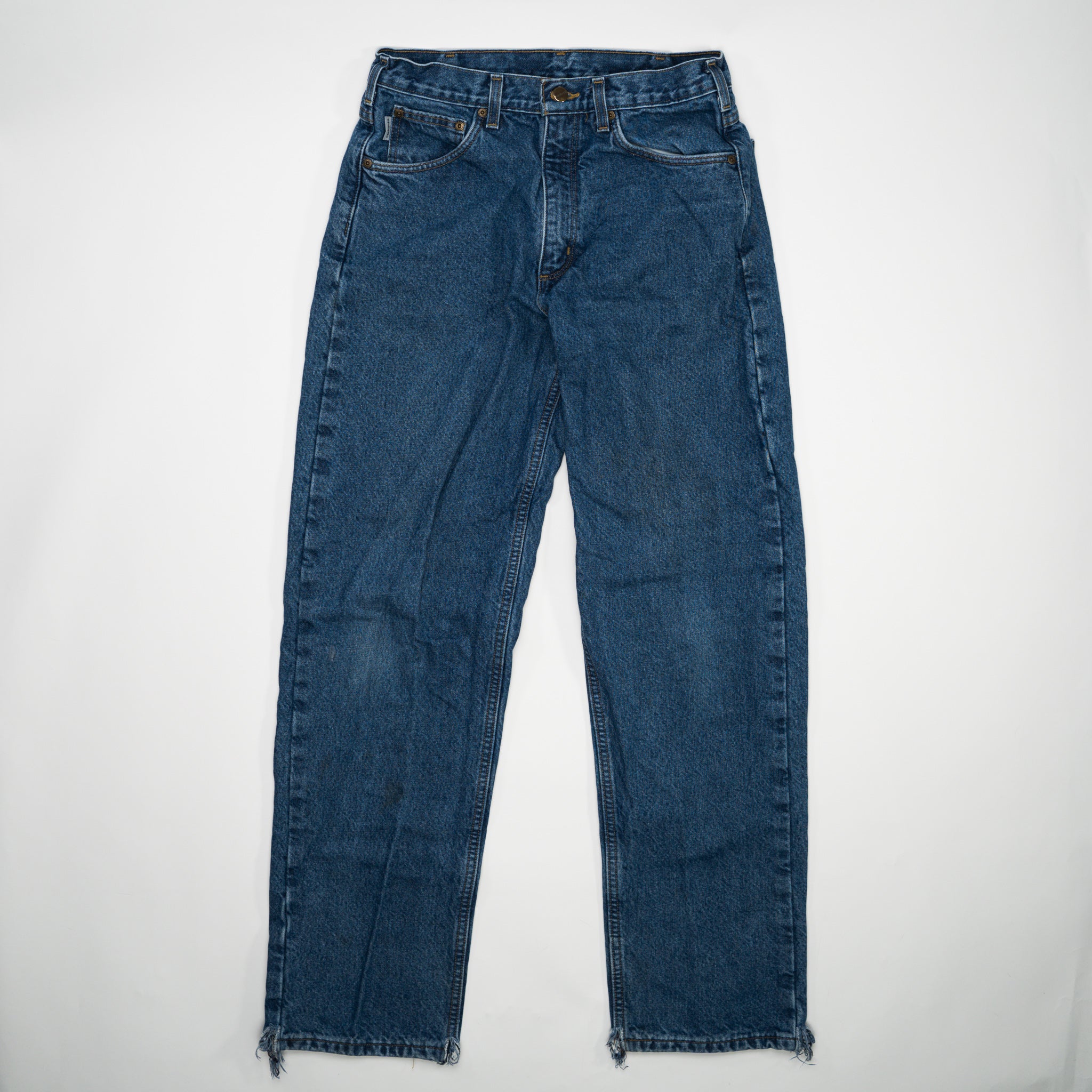 Vintage Dark Blue Insulated Carhartt Jeans (32 x 34) | Rebalance Vintage.