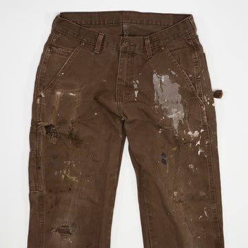 Vintage Brown Paint Splashed Dickies Cargo Pants (30 x 30) | Rebalance Vintage.