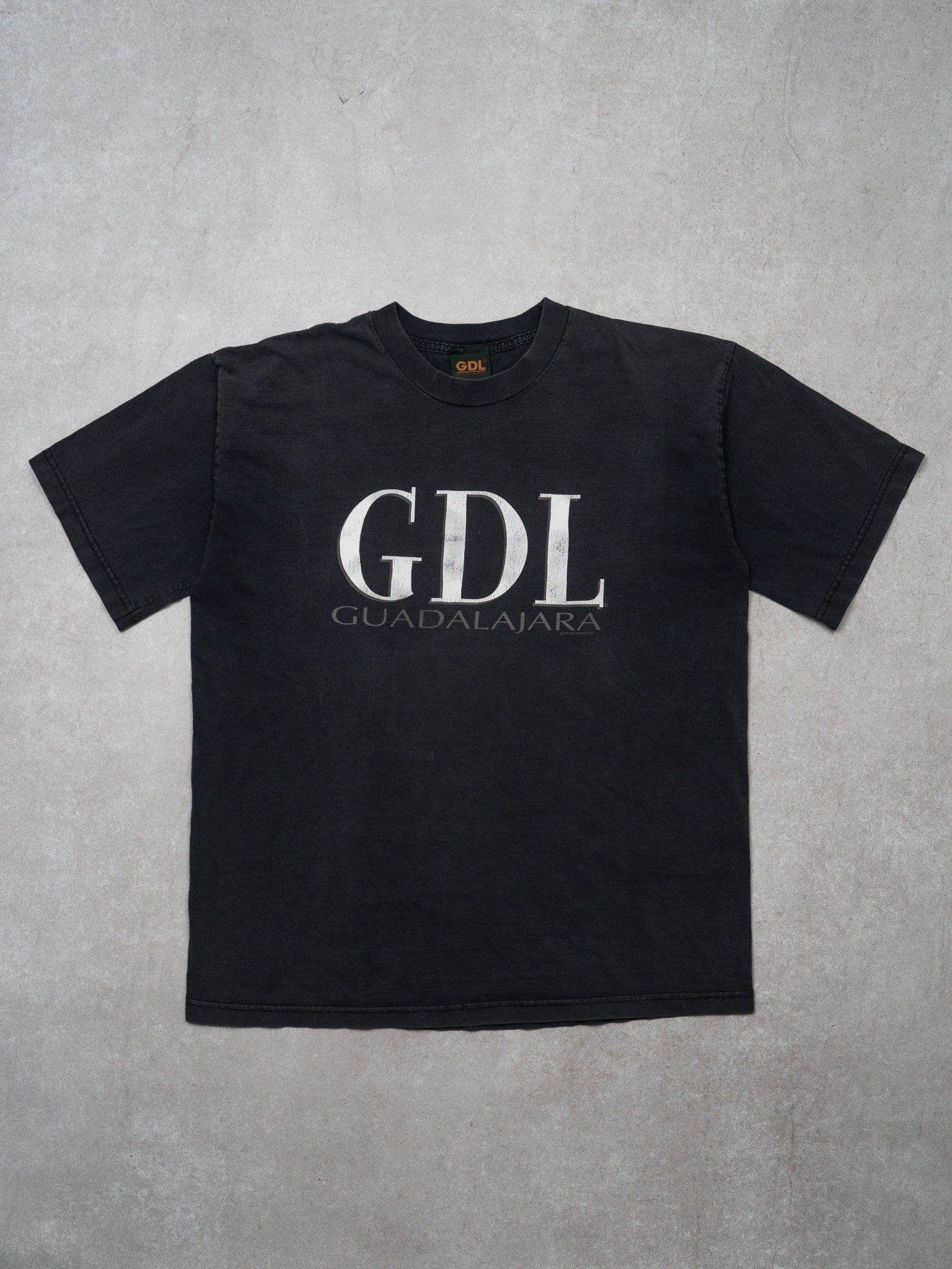 Vintage 90s Washed Black Guadalajara Tee (M/L)