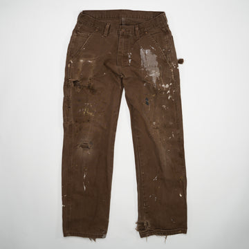 Vintage Brown Paint Splashed Dickies Cargo Pants (30 x 30) | Rebalance Vintage.