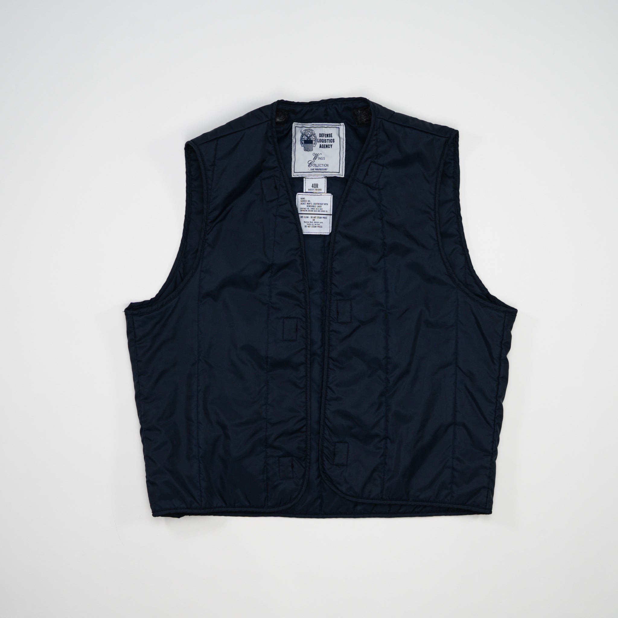 Vintage Blue Defense Logistics Agency Velcro Vest (M)