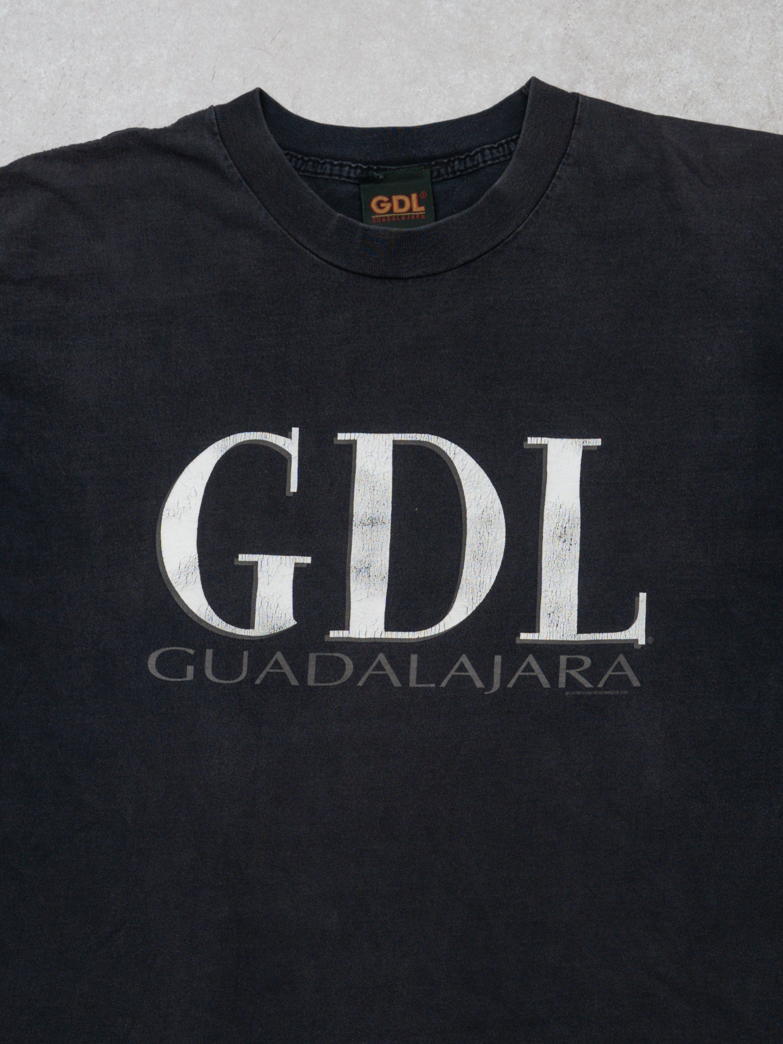 Vintage 90s Washed Black Guadalajara Tee (M/L)