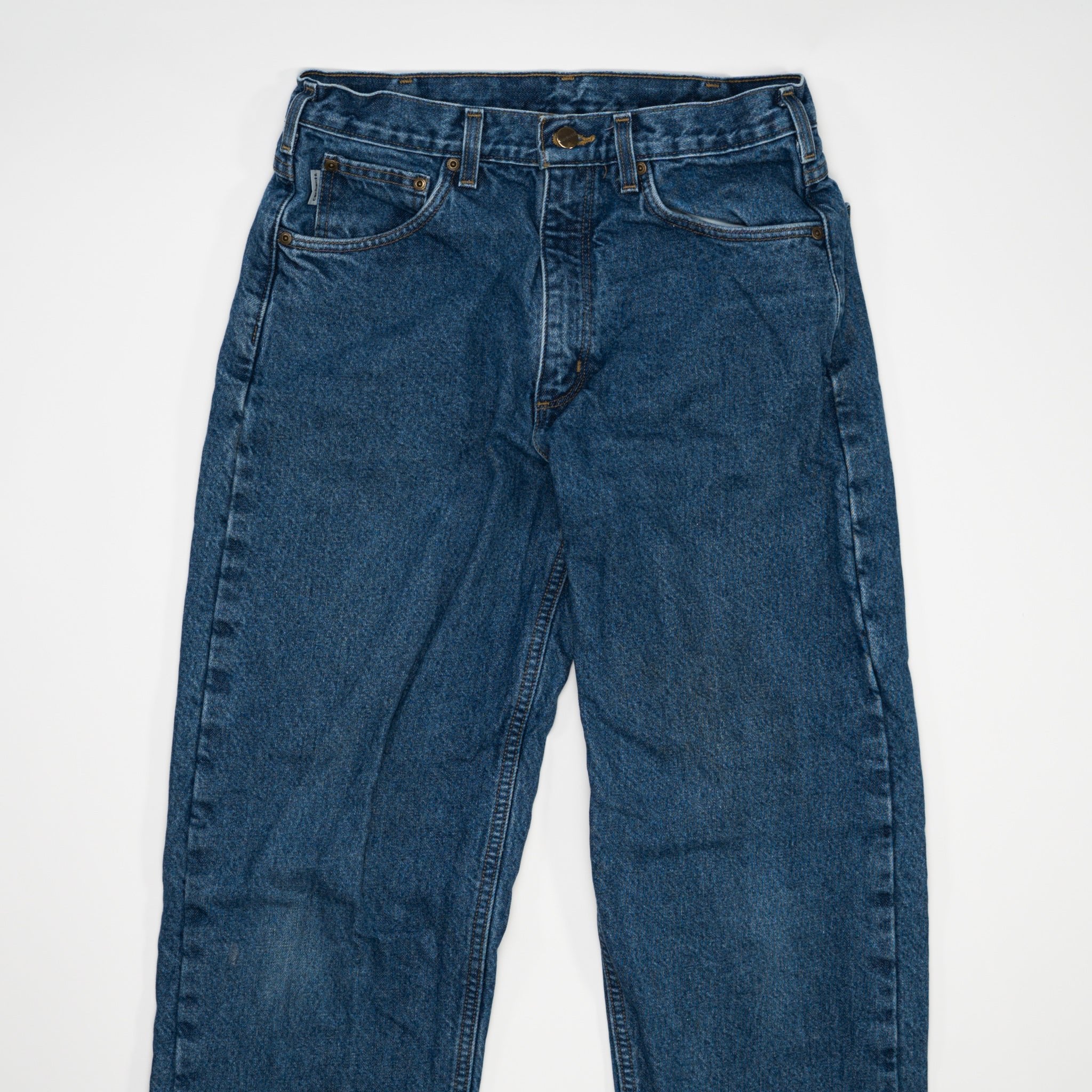Vintage Dark Blue Insulated Carhartt Jeans (32 x 34) | Rebalance Vintage.