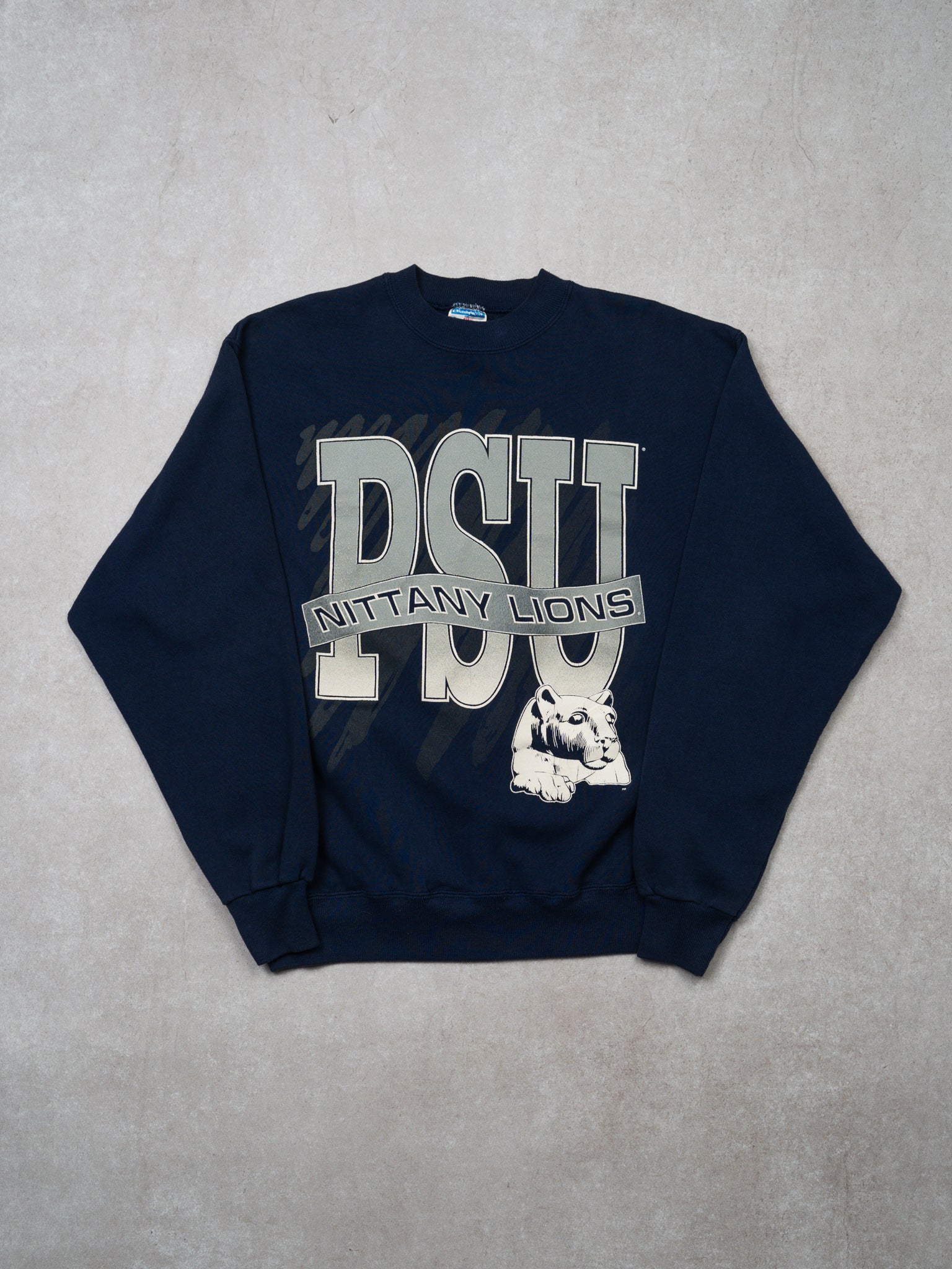 Vintage 90s Blue PSU Nittany Lions Graphic Crewneck (M)