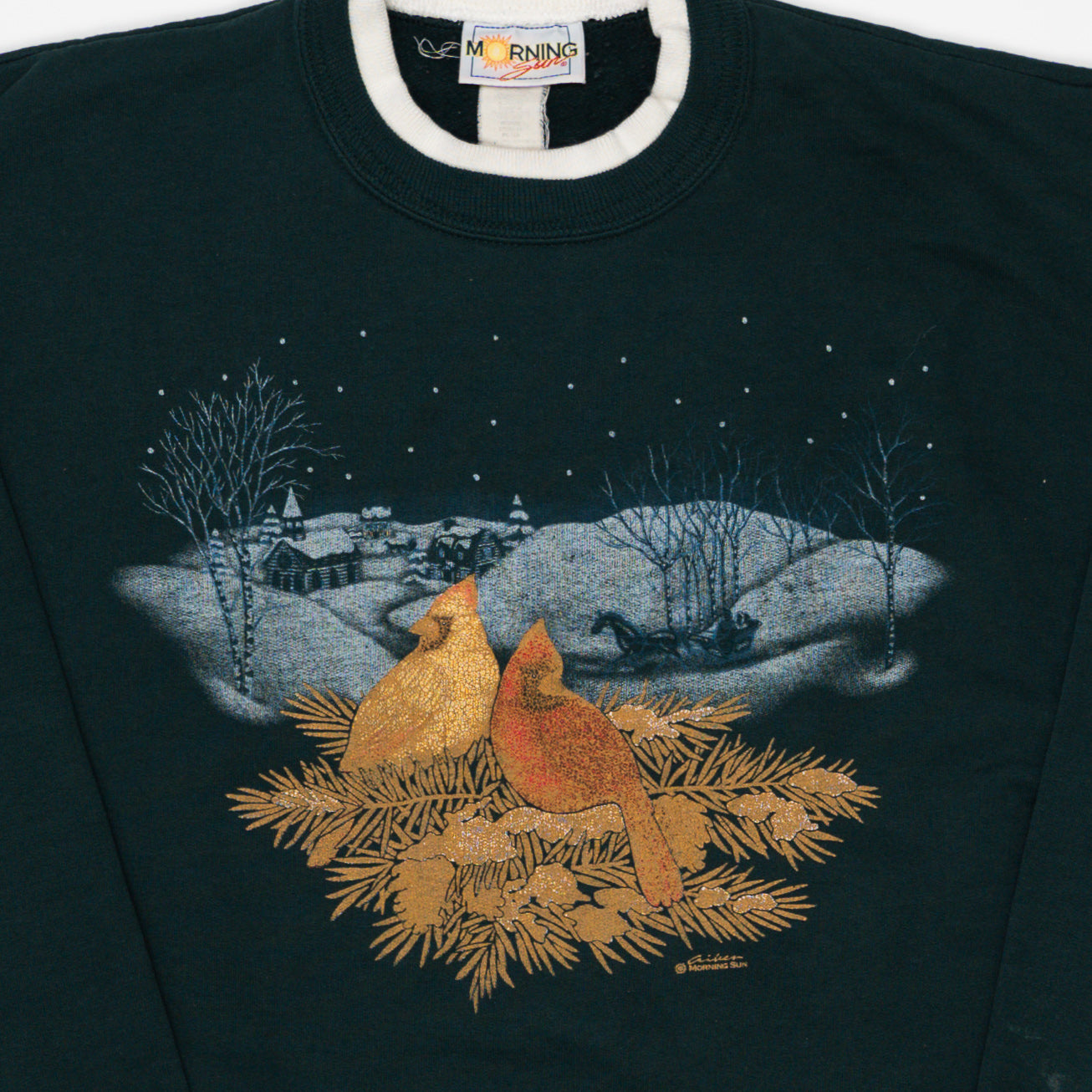 Vintage 90s Morning Sun Bird Crewneck (M) | Rebalance Vintage.