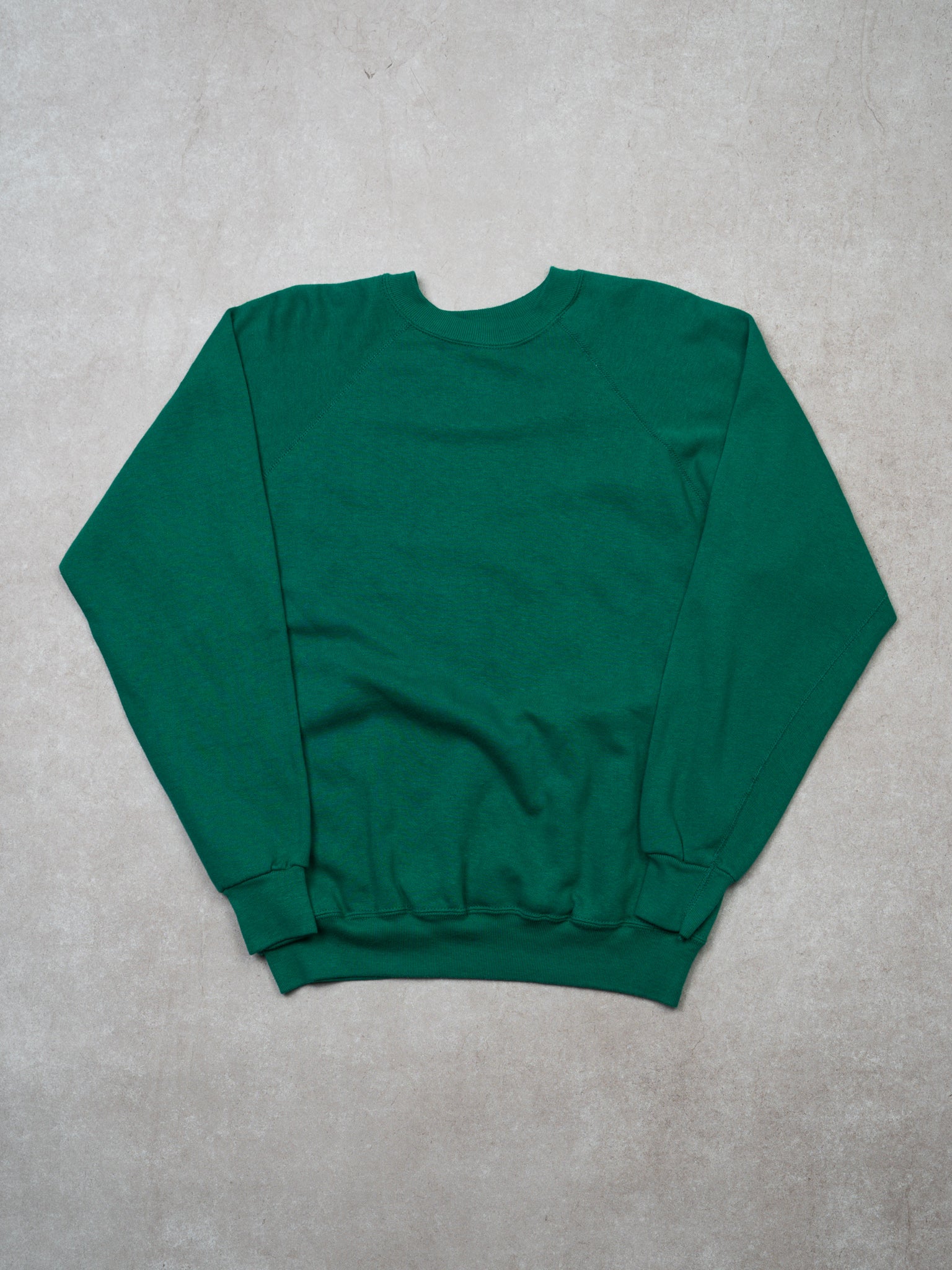 Vintage 90s Bright Green Blank Crewneck (M)