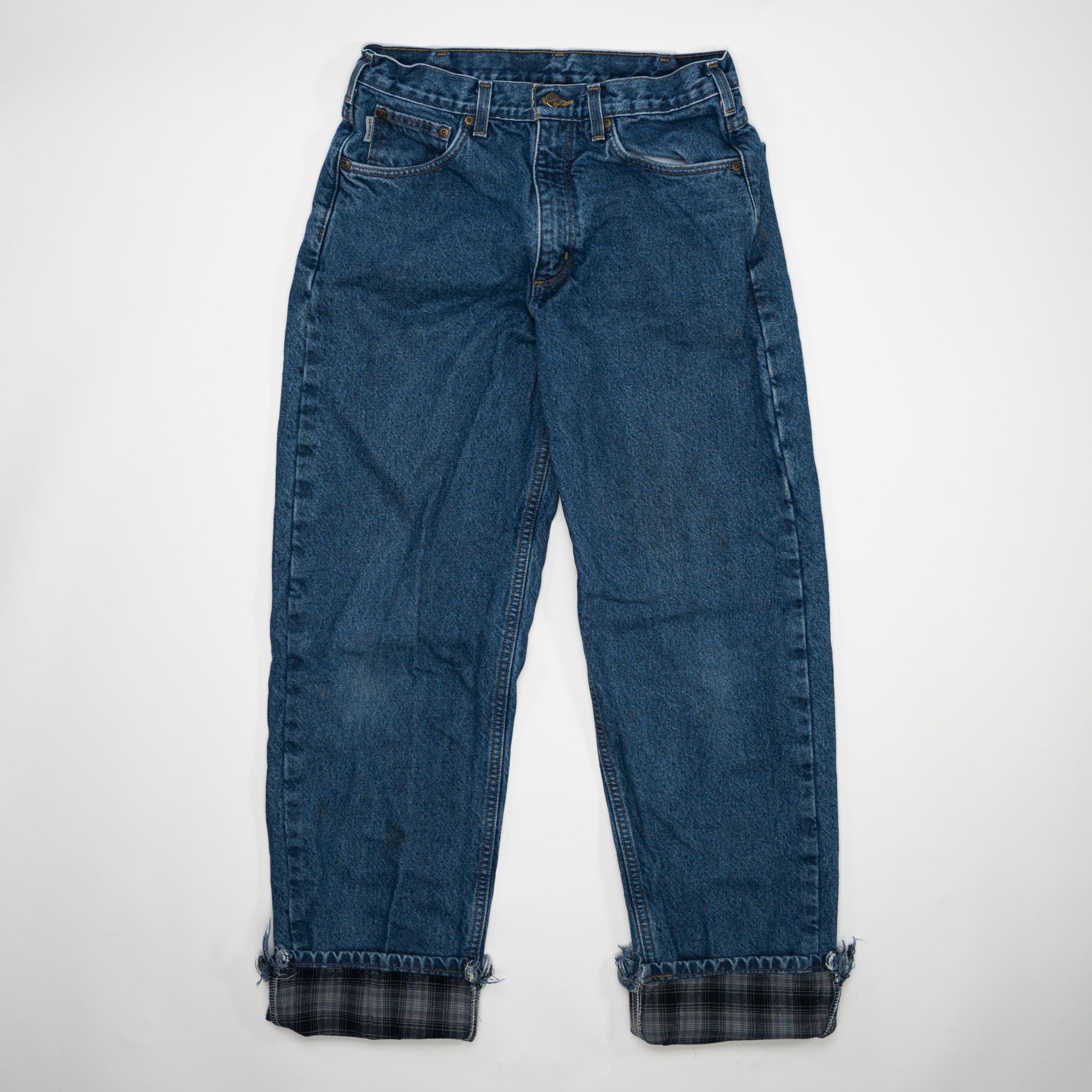 Vintage Dark Blue Insulated Carhartt Jeans (32 x 34) | Rebalance Vintage.