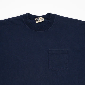 Vintage 90s Navy Russell Athletics Pocket Tee (L/XL) | Rebalance Vintage.