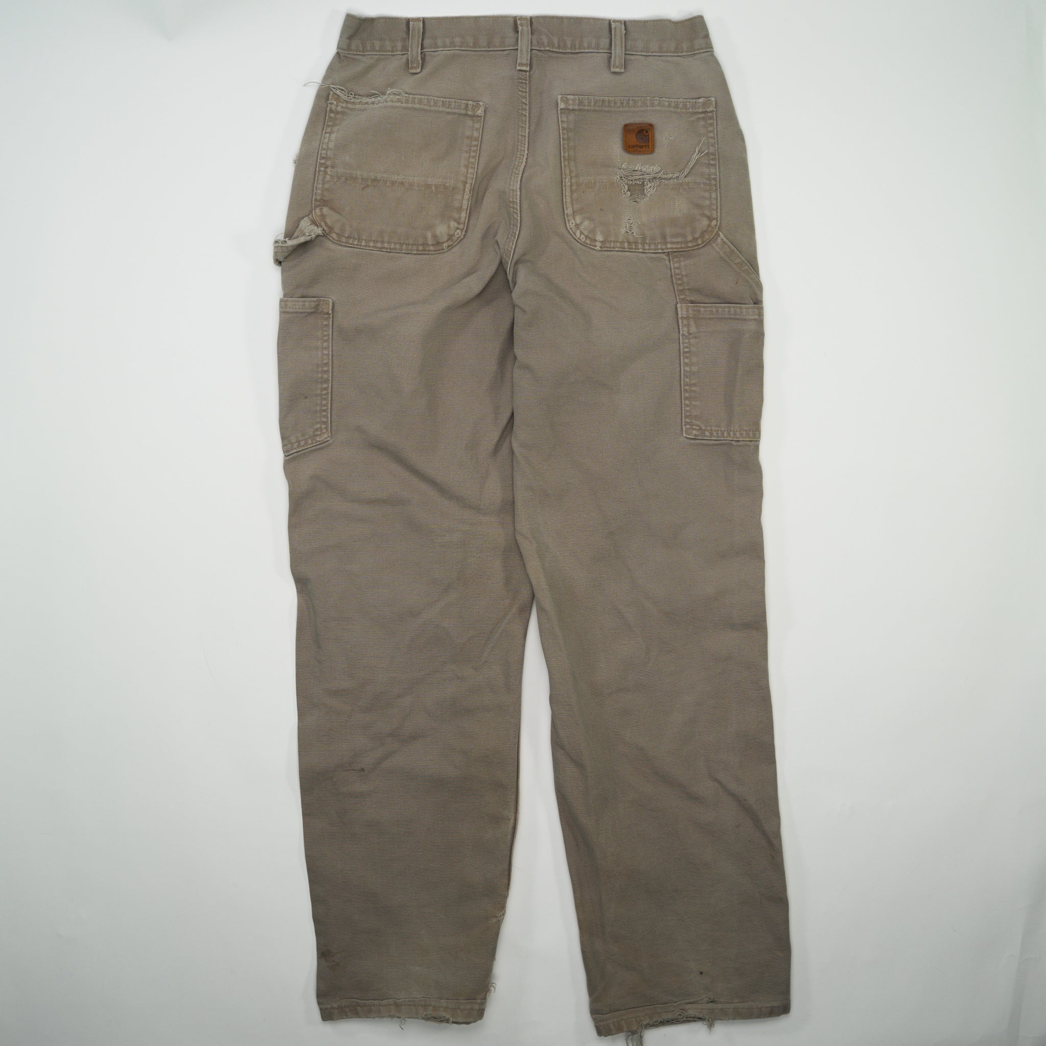 Vintage Light Brown Ripped Carhartt Cargo Pants (32 x 34)