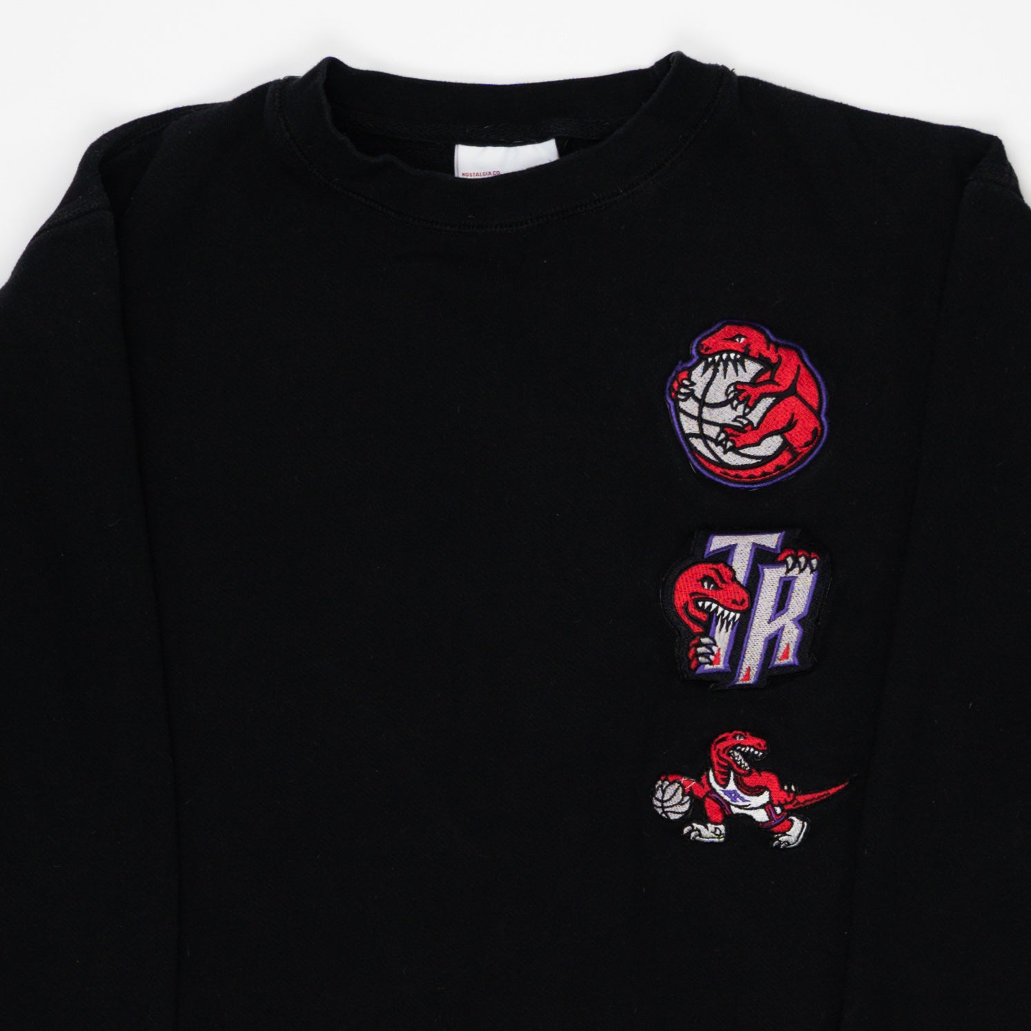 Black Raptors Patch Crewneck (M) | Rebalance Vintage.