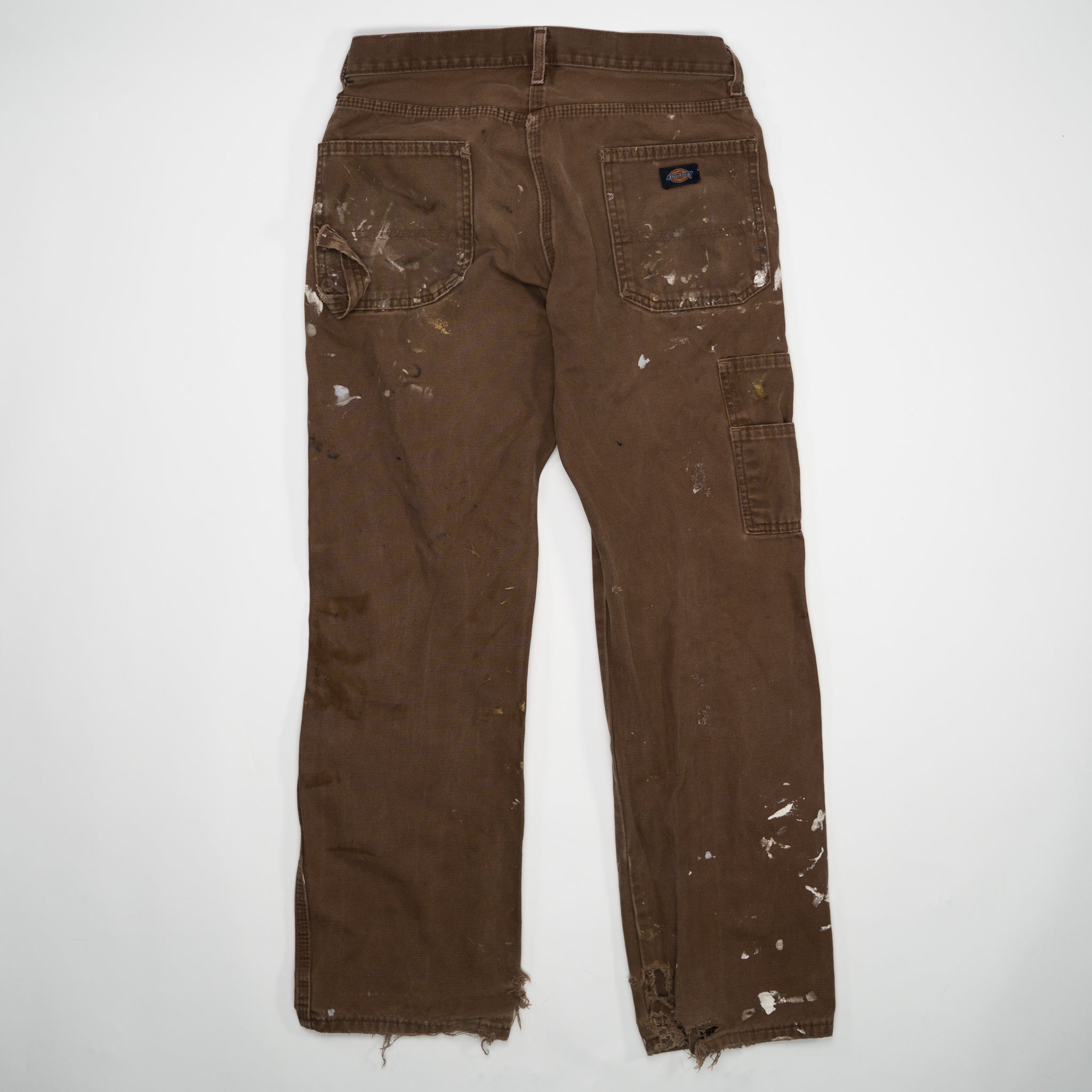 Vintage Brown Paint Splashed Dickies Cargo Pants (30 x 30) | Rebalance Vintage.