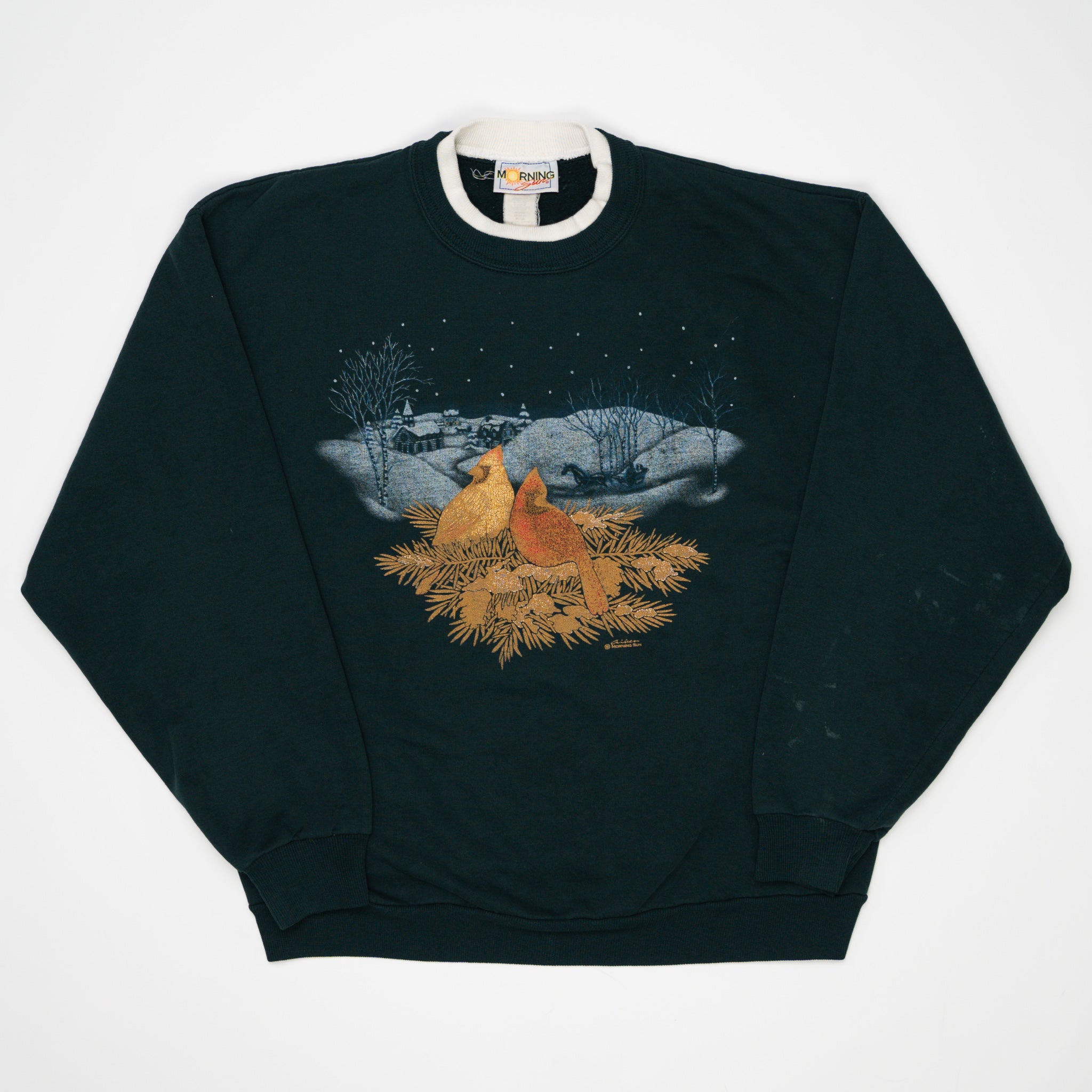 Vintage 90s Morning Sun Bird Crewneck (M) | Rebalance Vintage.