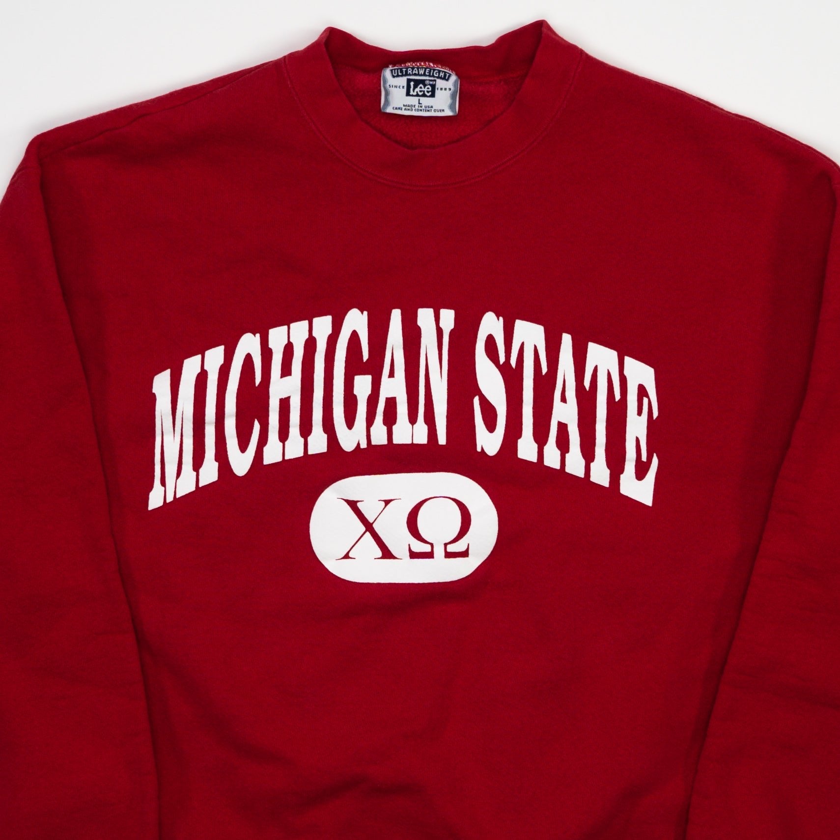Vintage 90s Red Michigan State x Lee Crewneck (M/L)